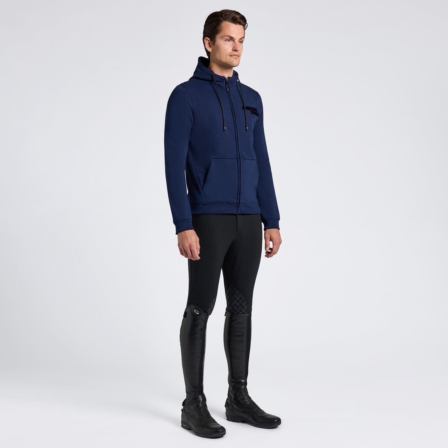 Cavalleria Toscana Cavalleria Toscana Men's Zip Hoodie ROYAL BLUE-1