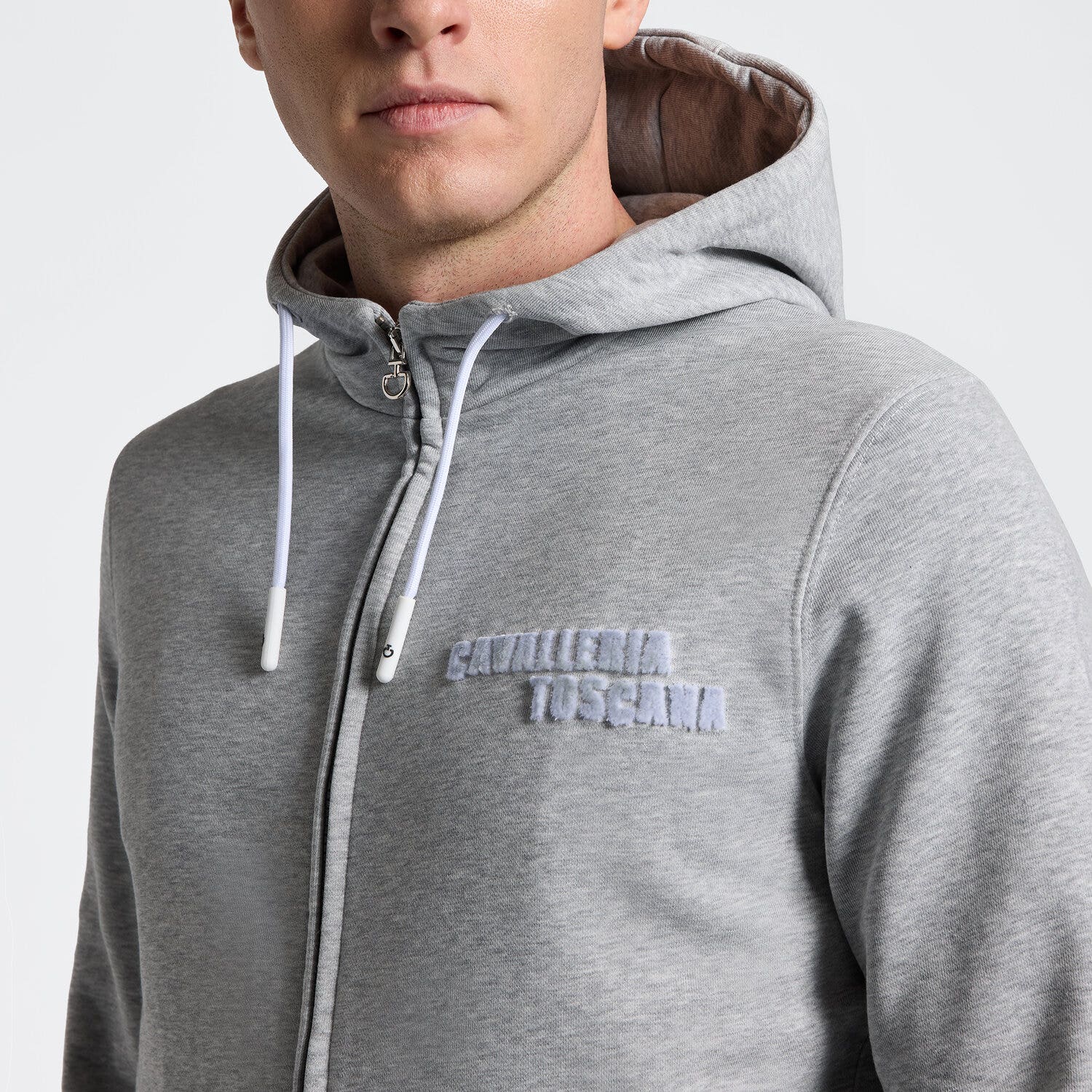 Cavalleria Toscana Cavalleria Toscana Men's Zip Hoodie LIGHT GREY-3