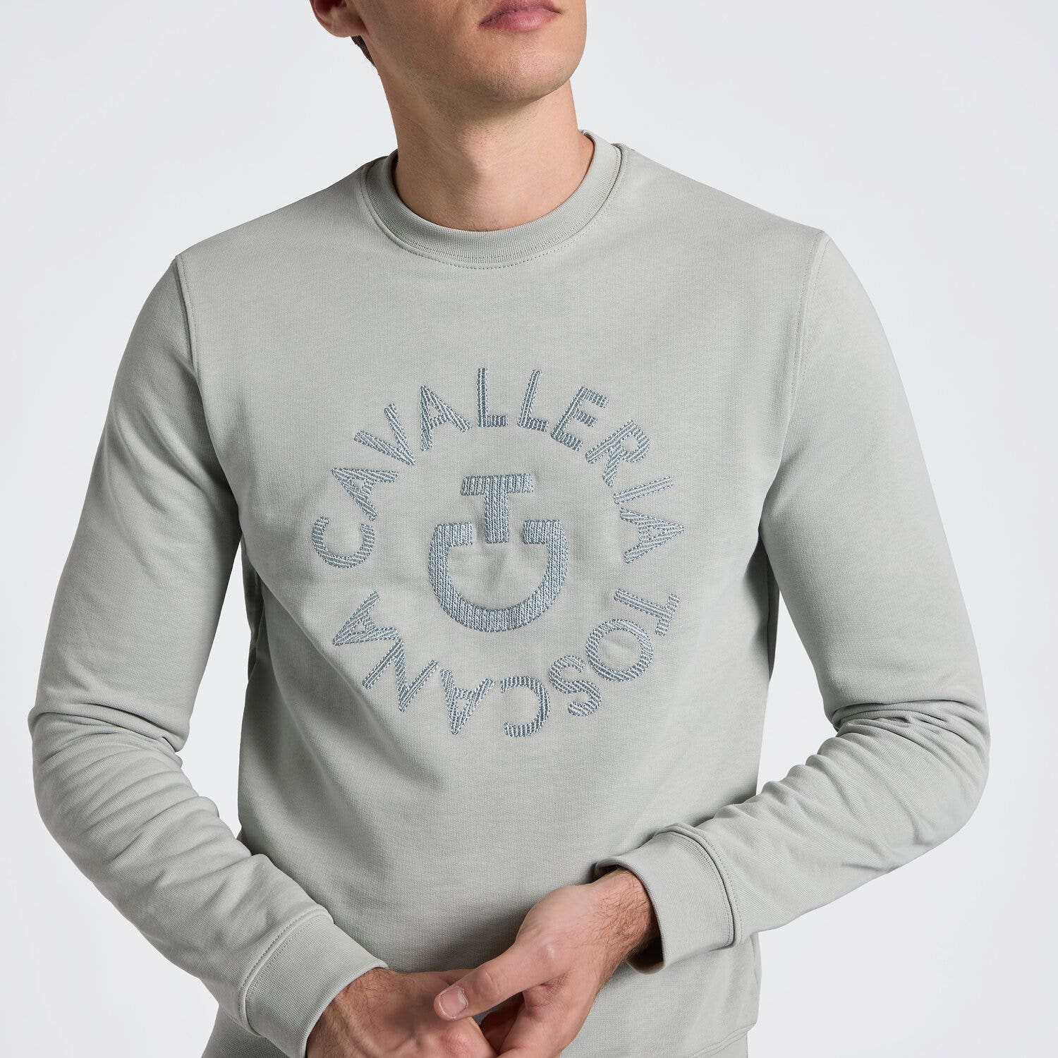 Men's Crew Neck with Embroidered Logo | Cavalleria Toscana