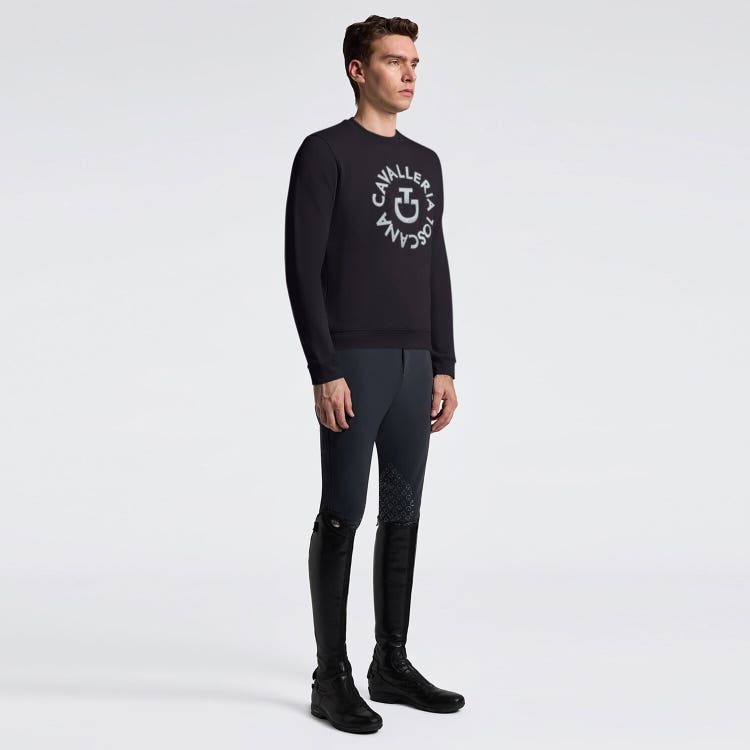 Men's Crew Neck with Embroidered Logo | Cavalleria Toscana