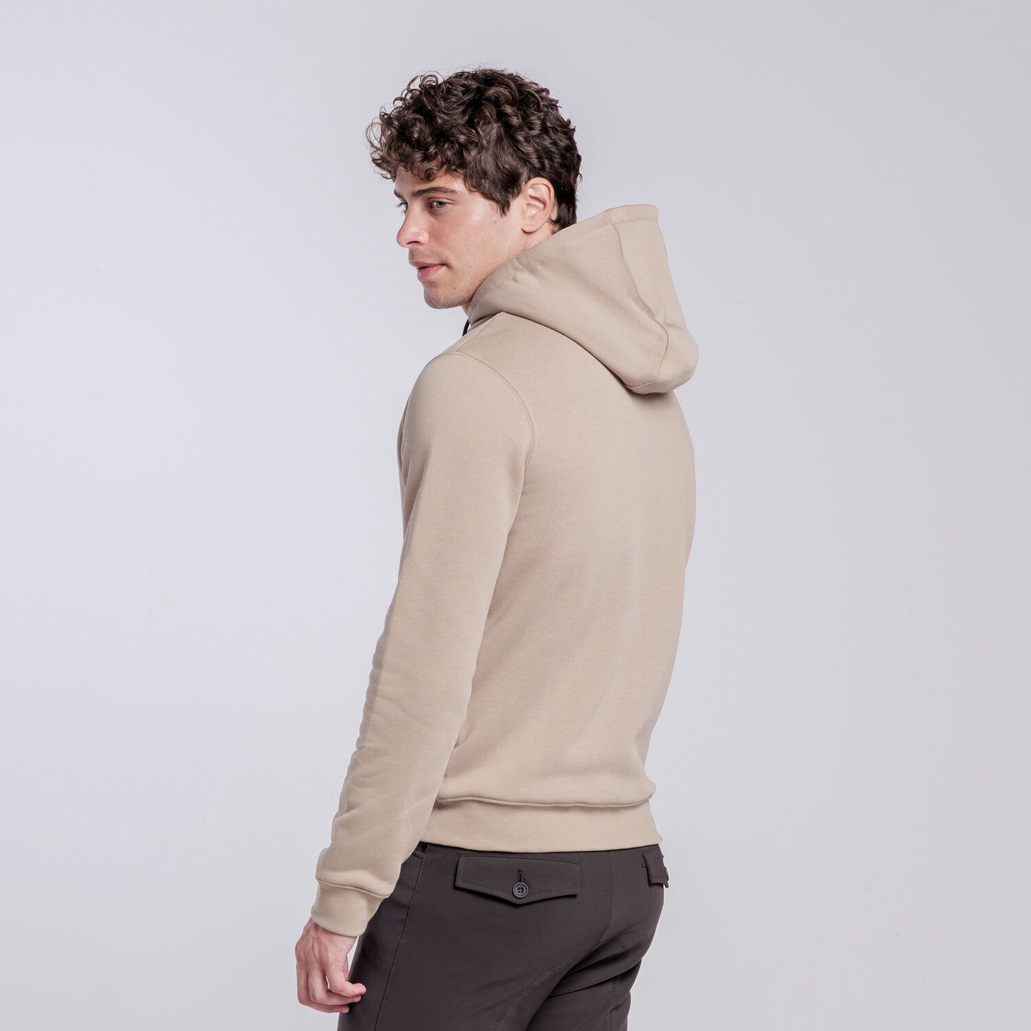 Cavalleria Toscana Men’s cotton hoodie ALUMINUM-3
