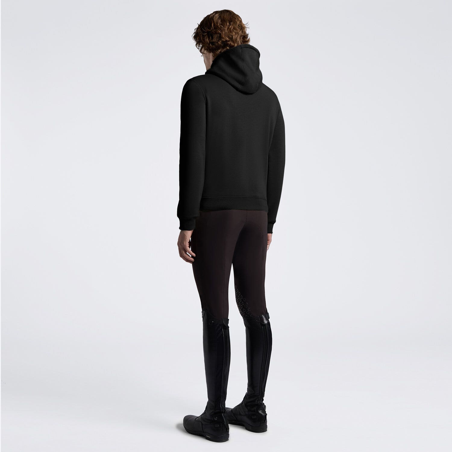 Cavalleria Toscana Men’s cotton hoodie BLACK-2
