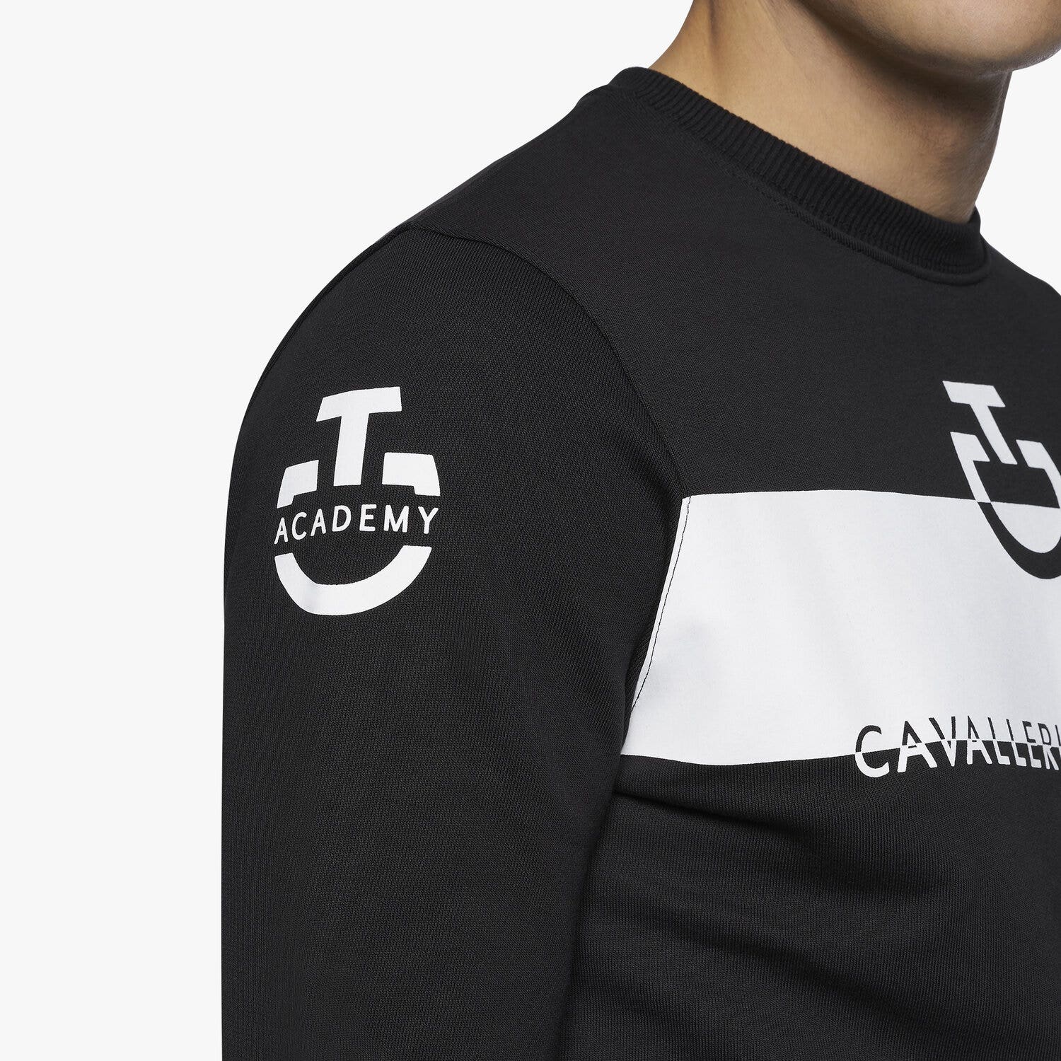 Cavalleria Toscana Men's Crewneck Sweatshirt BLACK-4