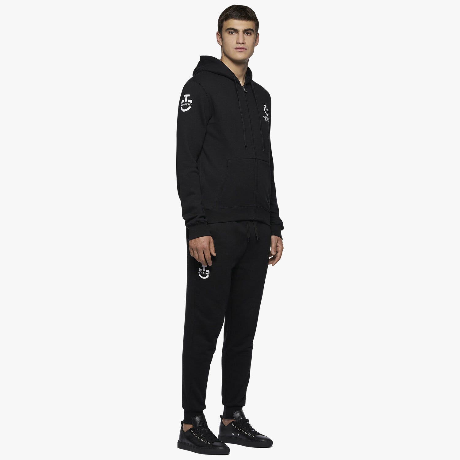 Cavalleria Toscana Men's Zip Sweatshirt BLACK-2