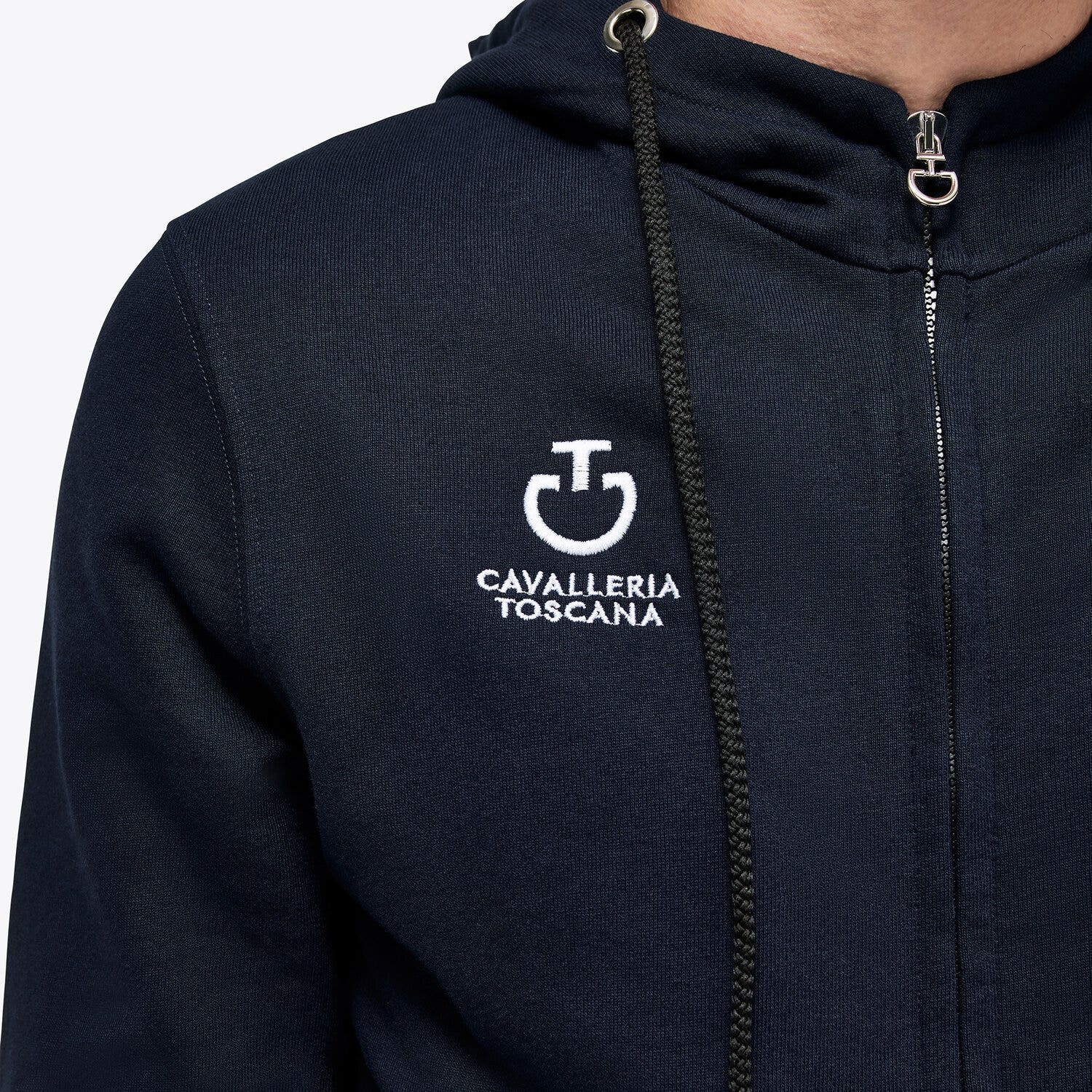 Cavalleria Toscana Felpa FISE da uomo con cappuccio NAVY-5