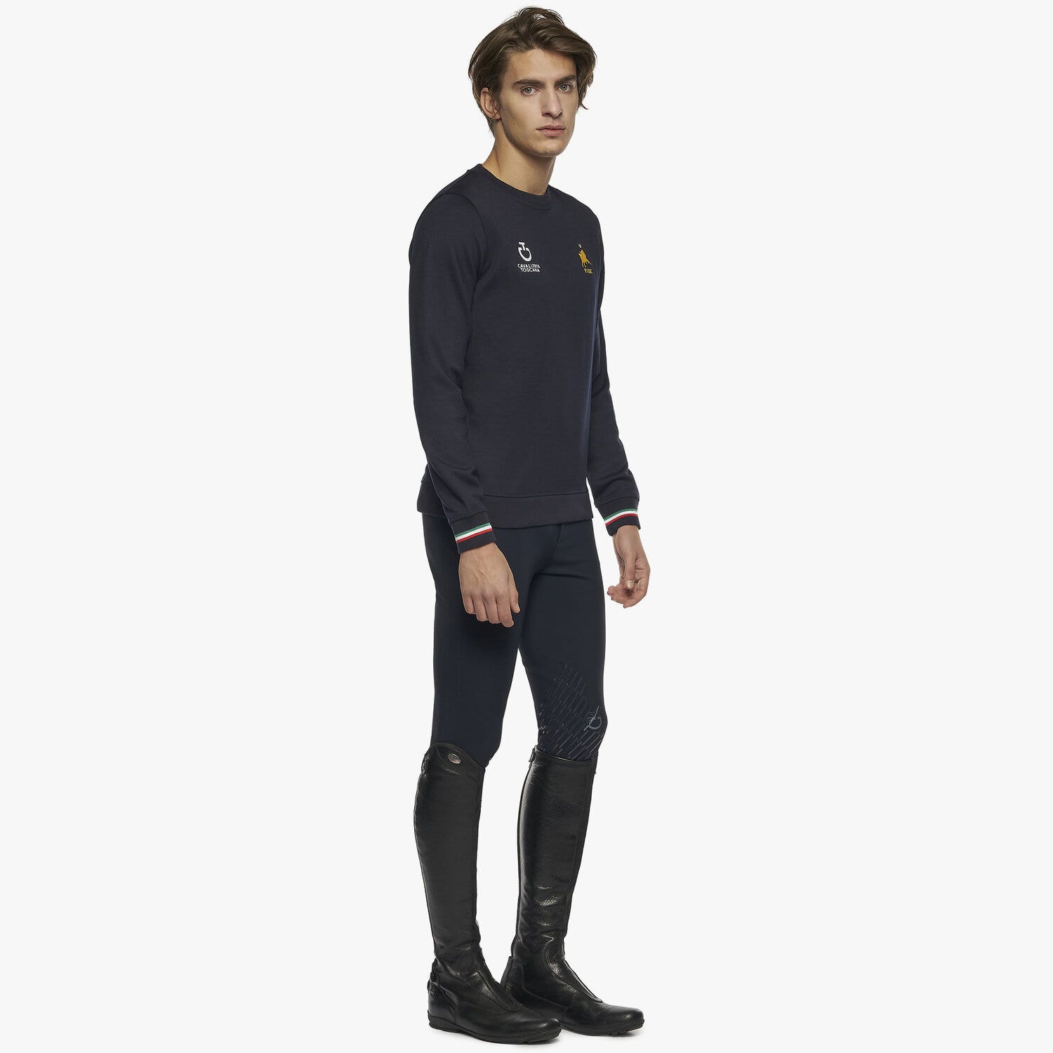 Cavalleria Toscana FISE crewneck sweatshirt NAVY-2
