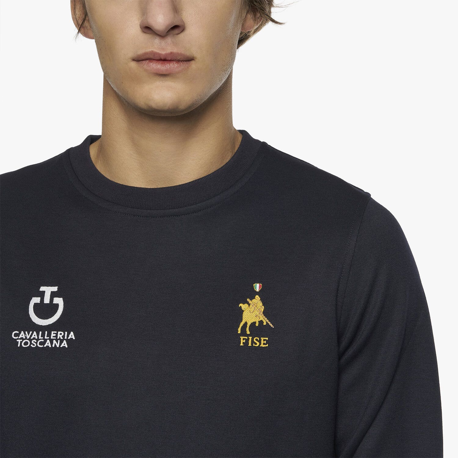 Cavalleria Toscana FISE crewneck sweatshirt NAVY-4