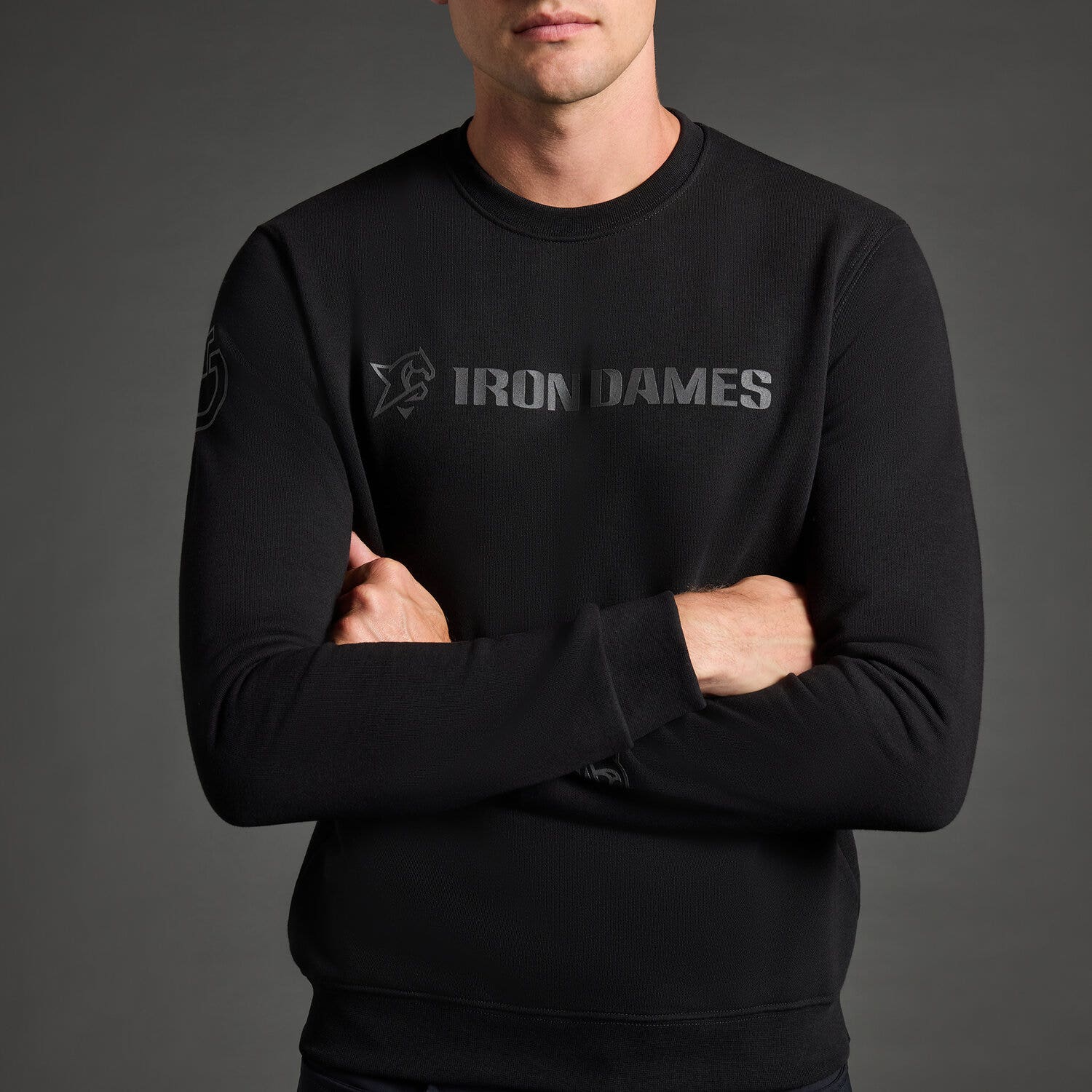 Cavalleria Toscana Men's sweatshirt CT x Iron Dames BLACK-2