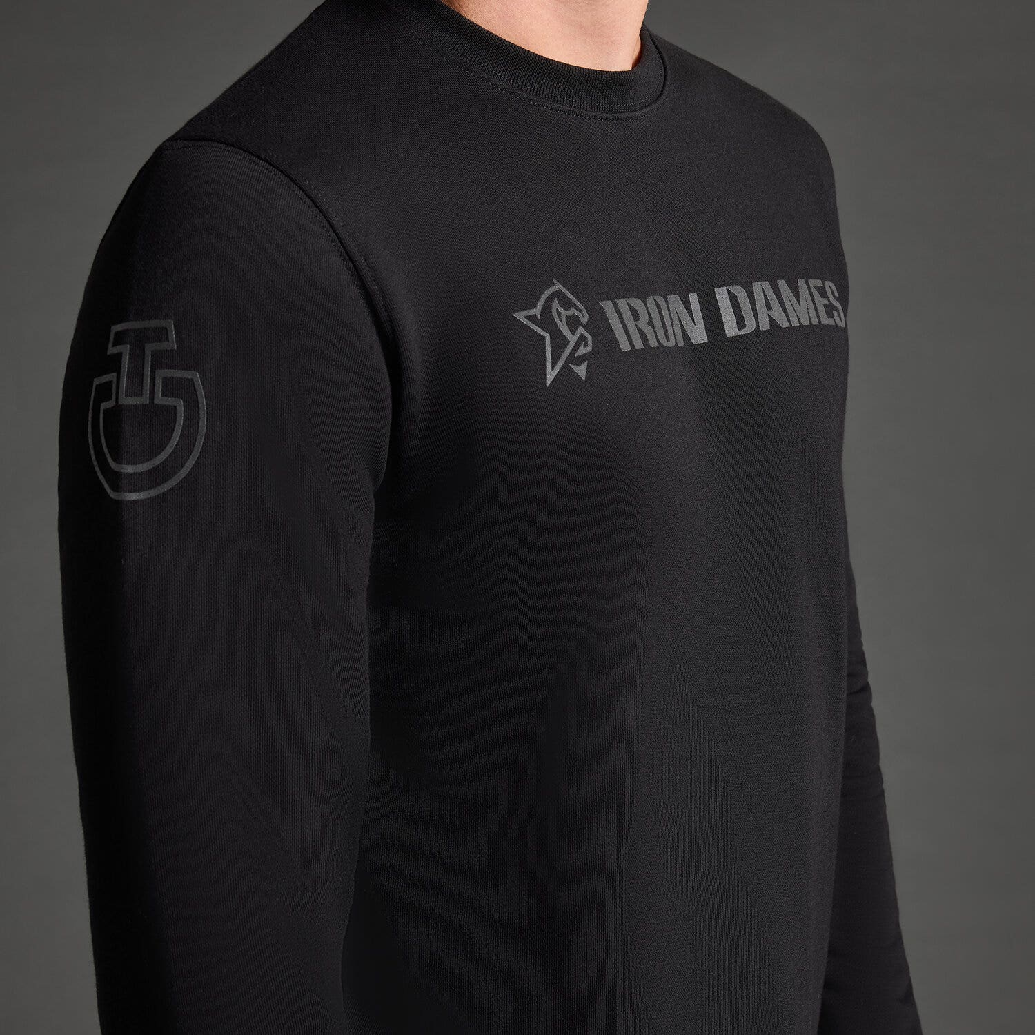 Cavalleria Toscana Men's sweatshirt CT x Iron Dames BLACK-5