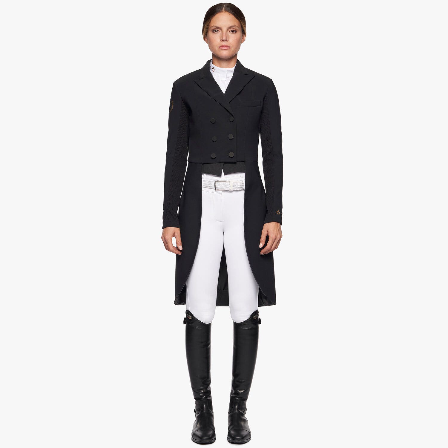 Cavalleria Toscana Women's riding tailcoat REVO BLACK/GOLD-1