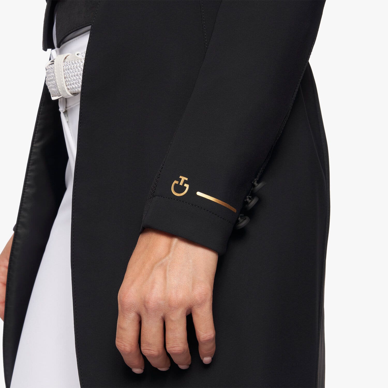 Cavalleria Toscana Women's riding tailcoat REVO BLACK/GOLD-3