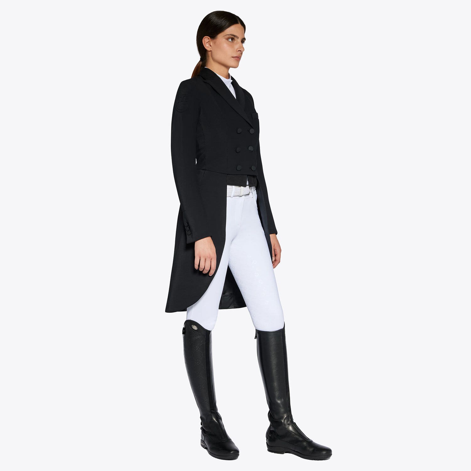 Cavalleria Toscana Women's tailcoat with covered b BLACK-1