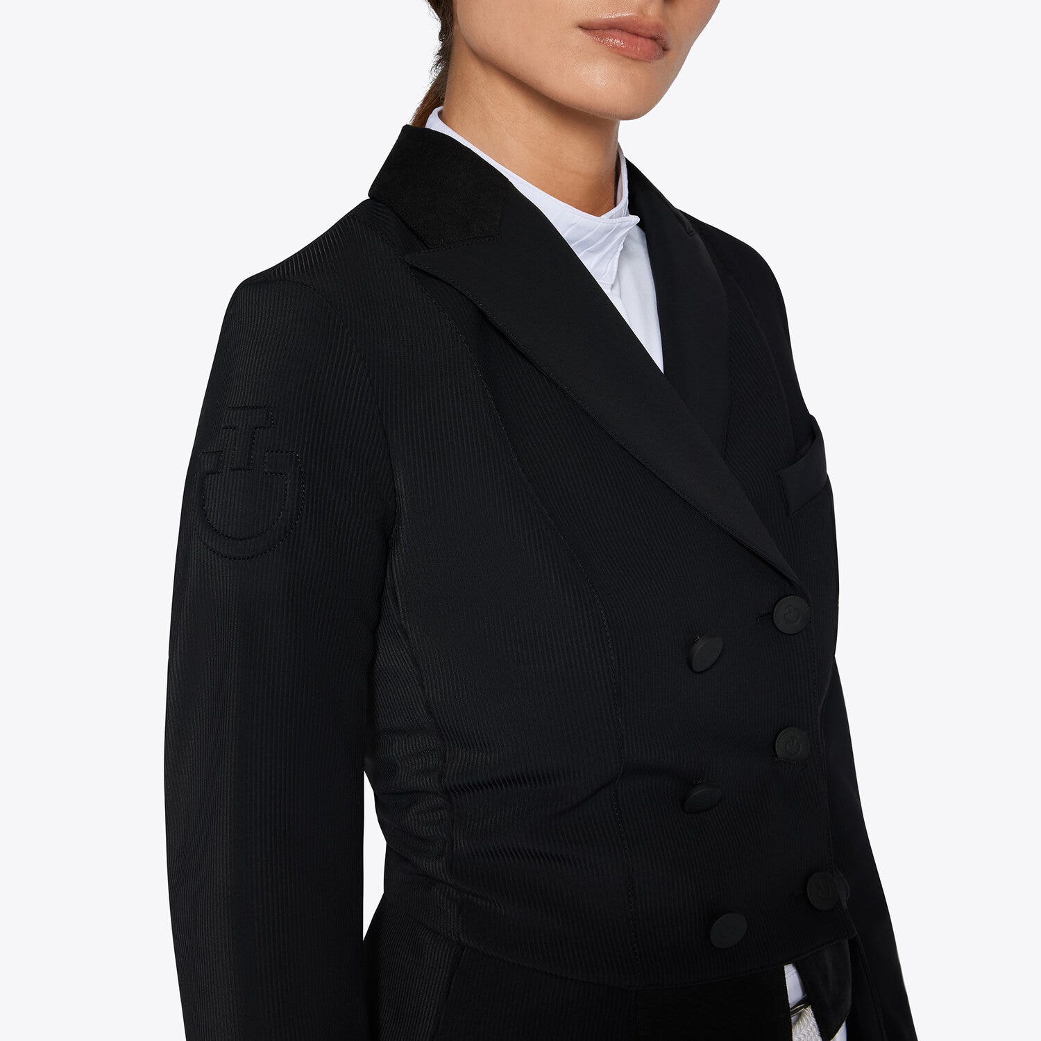 Cavalleria Toscana Women's tailcoat with covered b BLACK-3