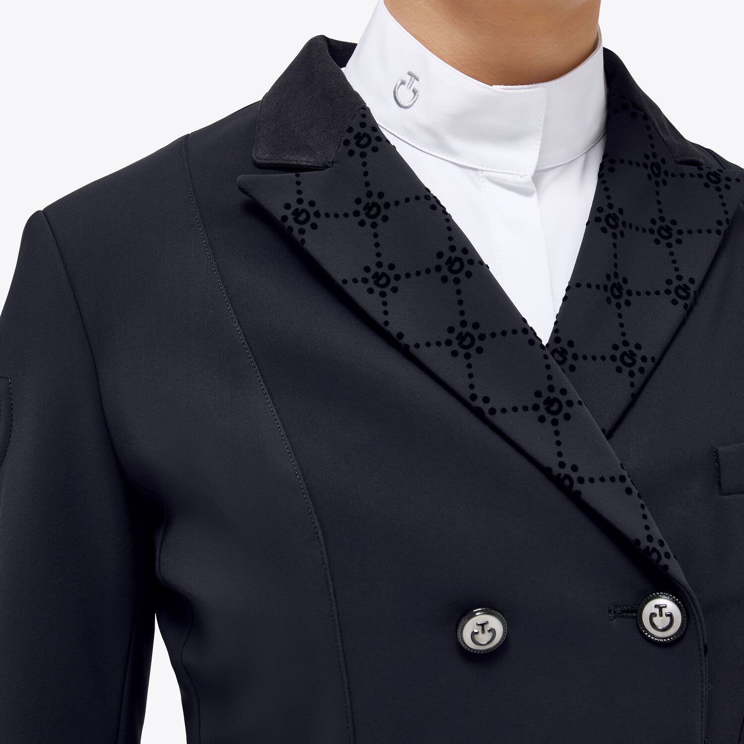 Cavalleria Toscana Women's tailcoat with covered b NAVY-3