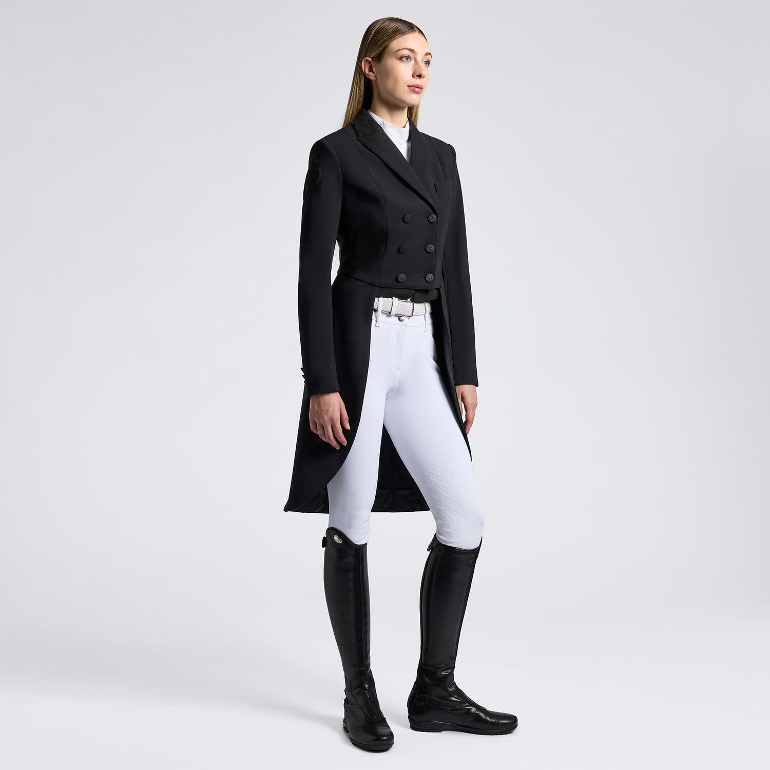 Cavalleria Toscana Women's tailcoat with covered b BLACK-1