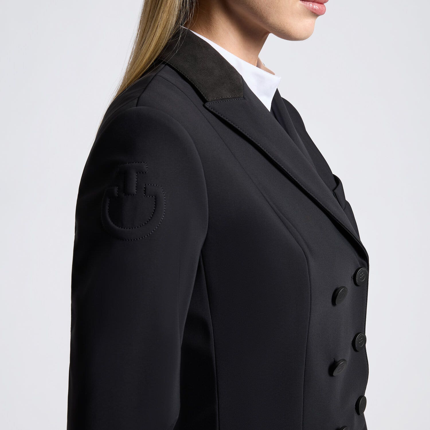 Cavalleria Toscana Women's tailcoat with covered b BLACK-3