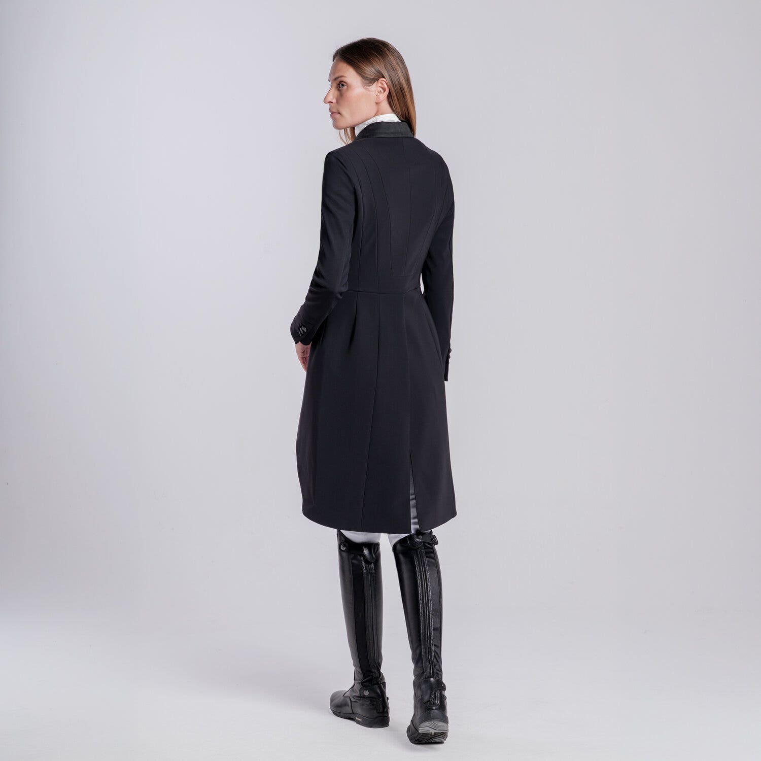 Cavalleria Toscana Women's tailcoat with covered b BLACK-3