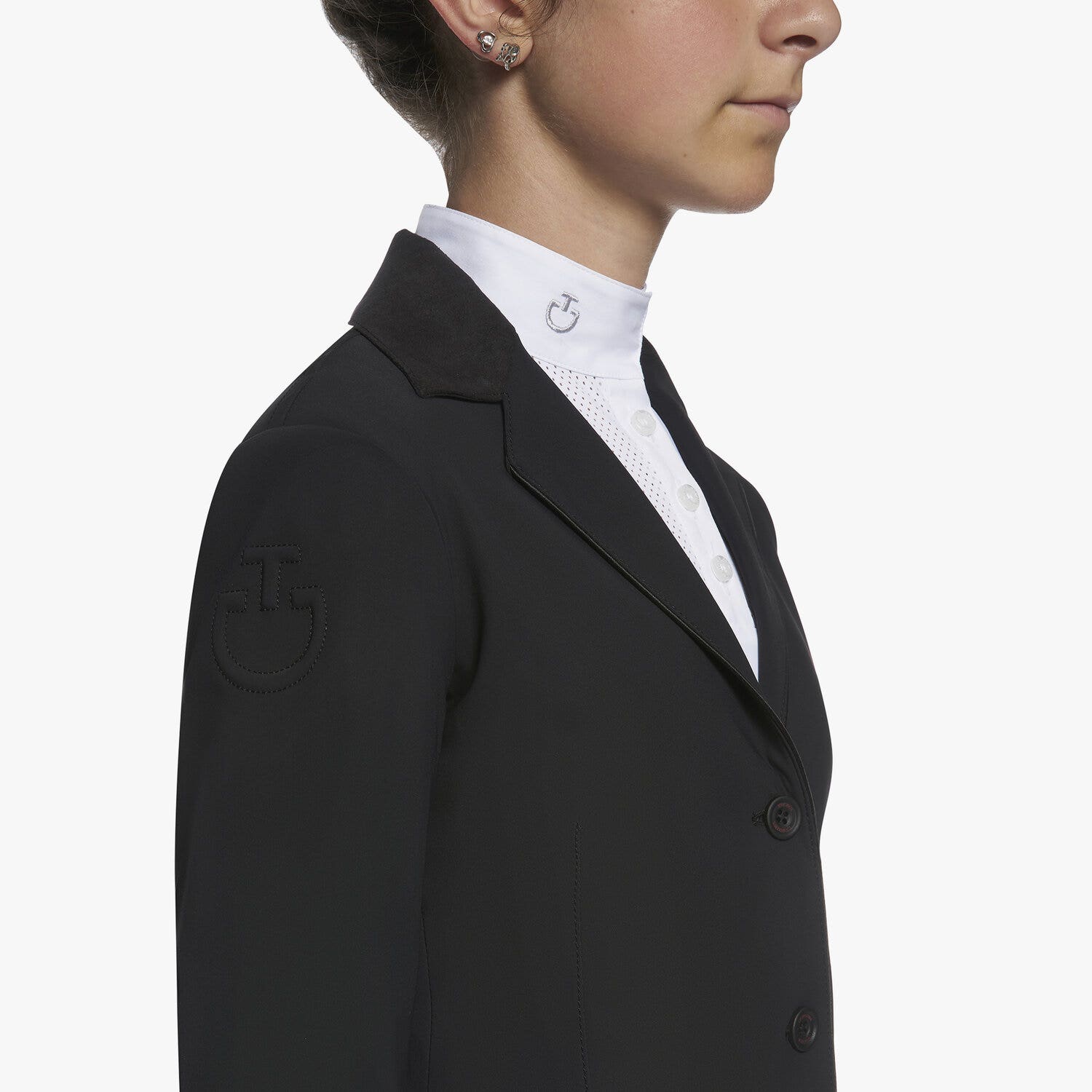Cavalleria Toscana Girl`s competition riding jacket BLACK-4