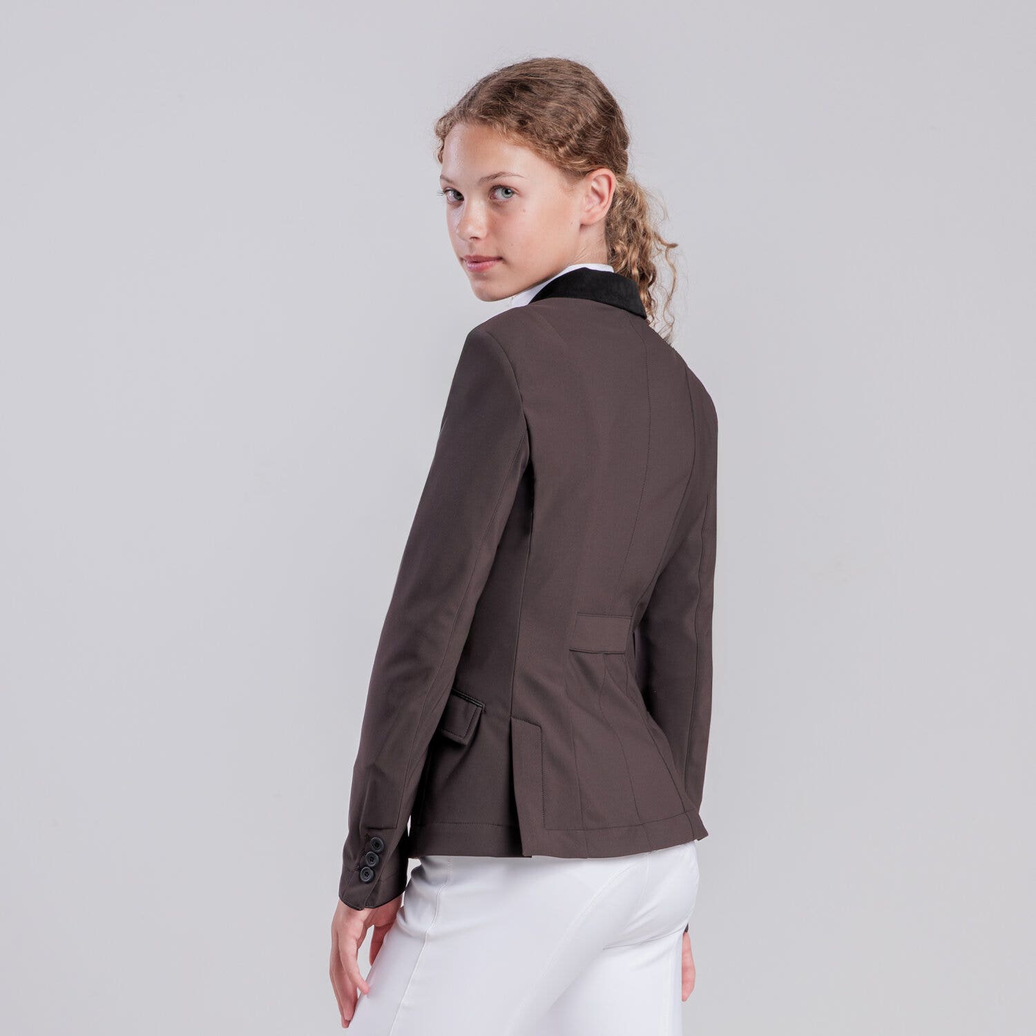 Cavalleria Toscana Girls’ competition jacket ESPRESSO-3