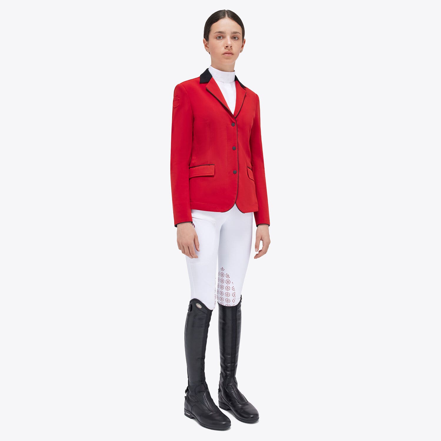 Cavalleria Toscana GP Girl's Zip Competition Jacket RED-1