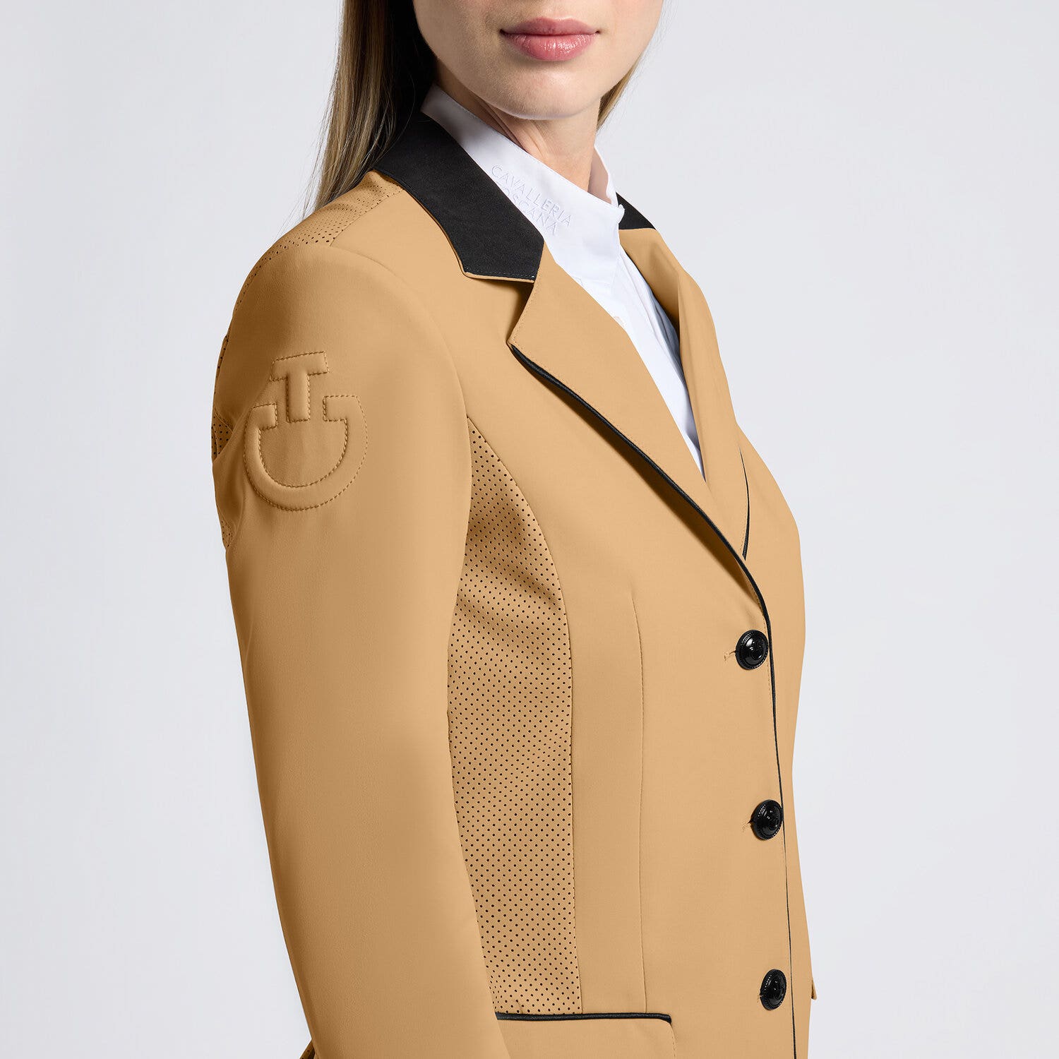 Cavalleria Toscana Women's perforated Competition Jacket with buttons