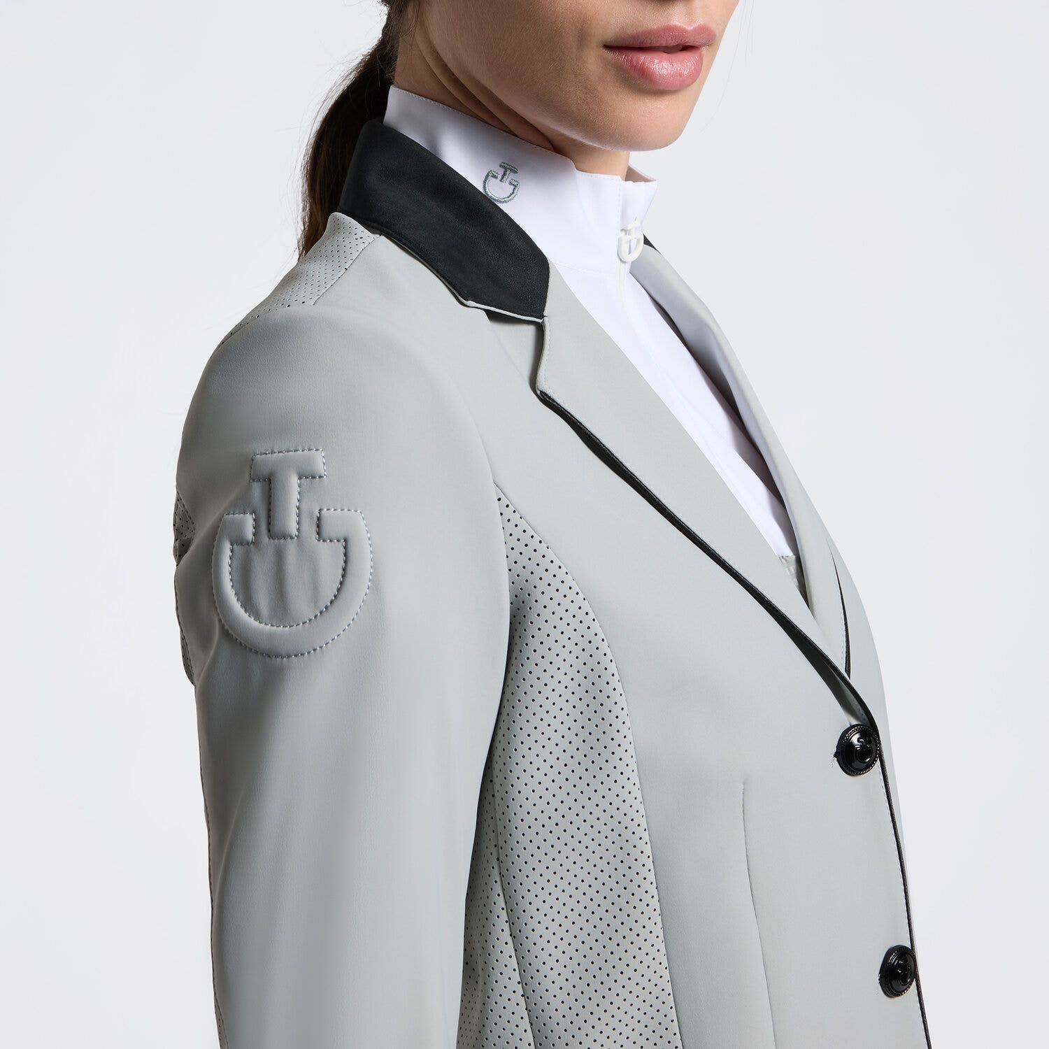 Cavalleria Toscana Women's perforated Competition Jacket with buttons
