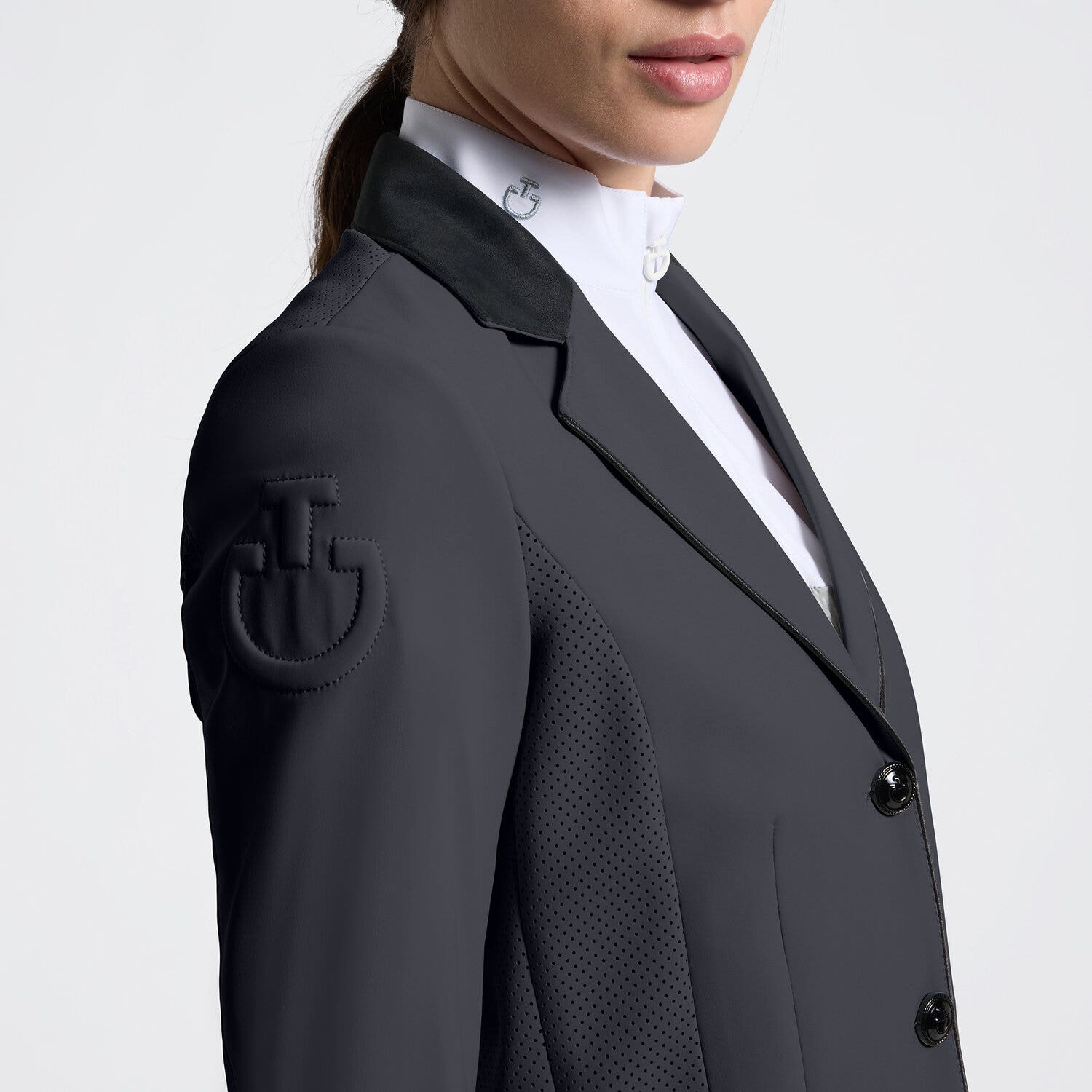 Cavalleria Toscana Women's perforated Competition Jacket with buttons