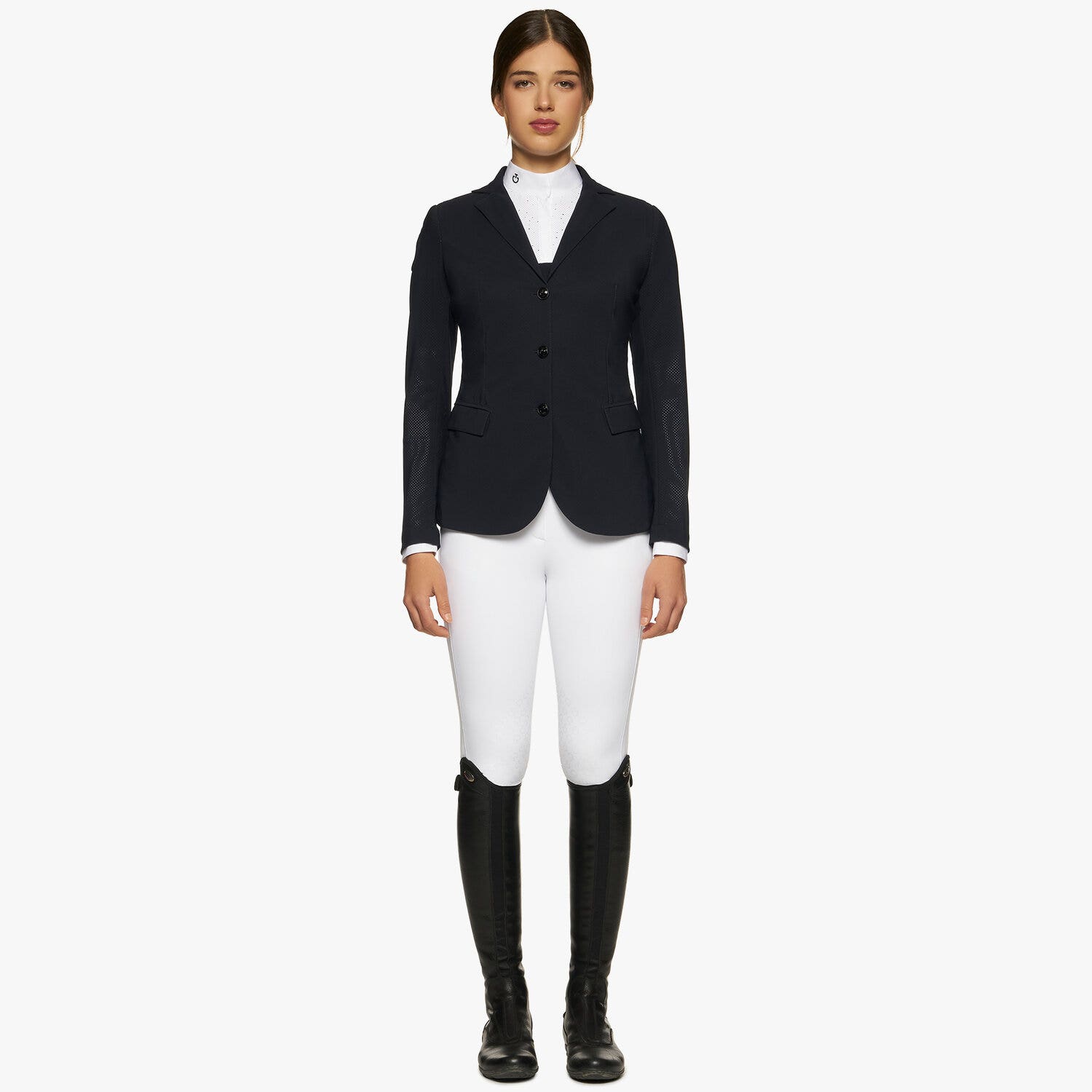 Cavalleria Toscana All over perforated competition women's jacket NAVY-1