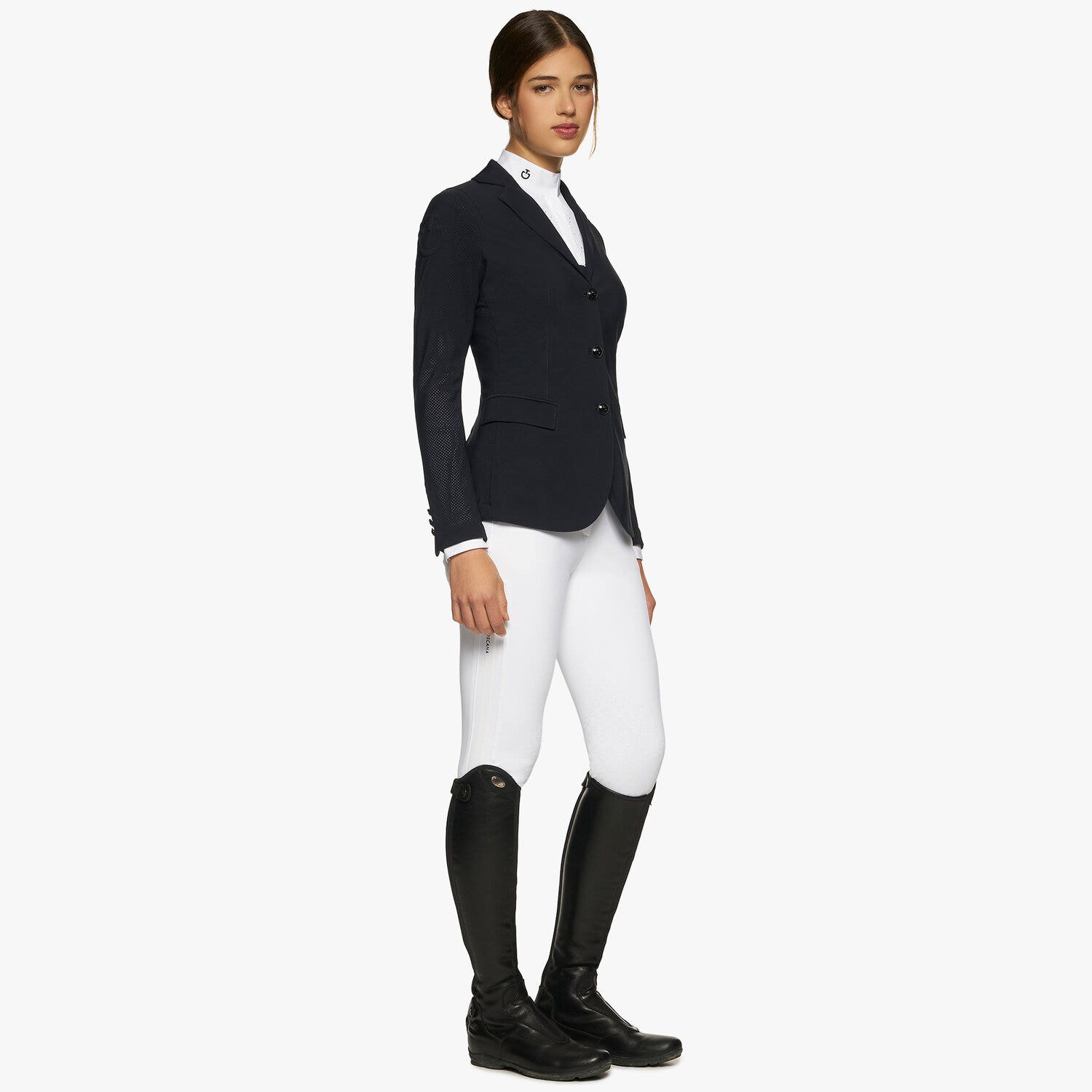 Cavalleria Toscana All over perforated competition women's jacket NAVY-2
