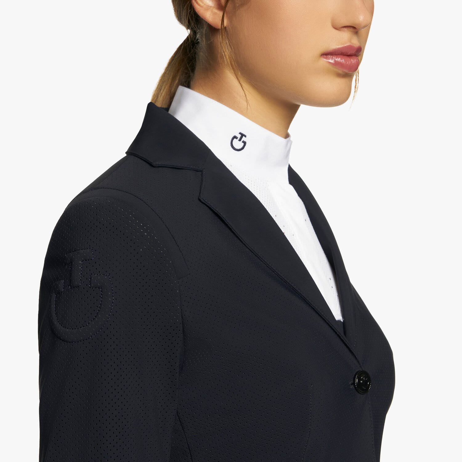 Cavalleria Toscana All over perforated competition women's jacket NAVY-4