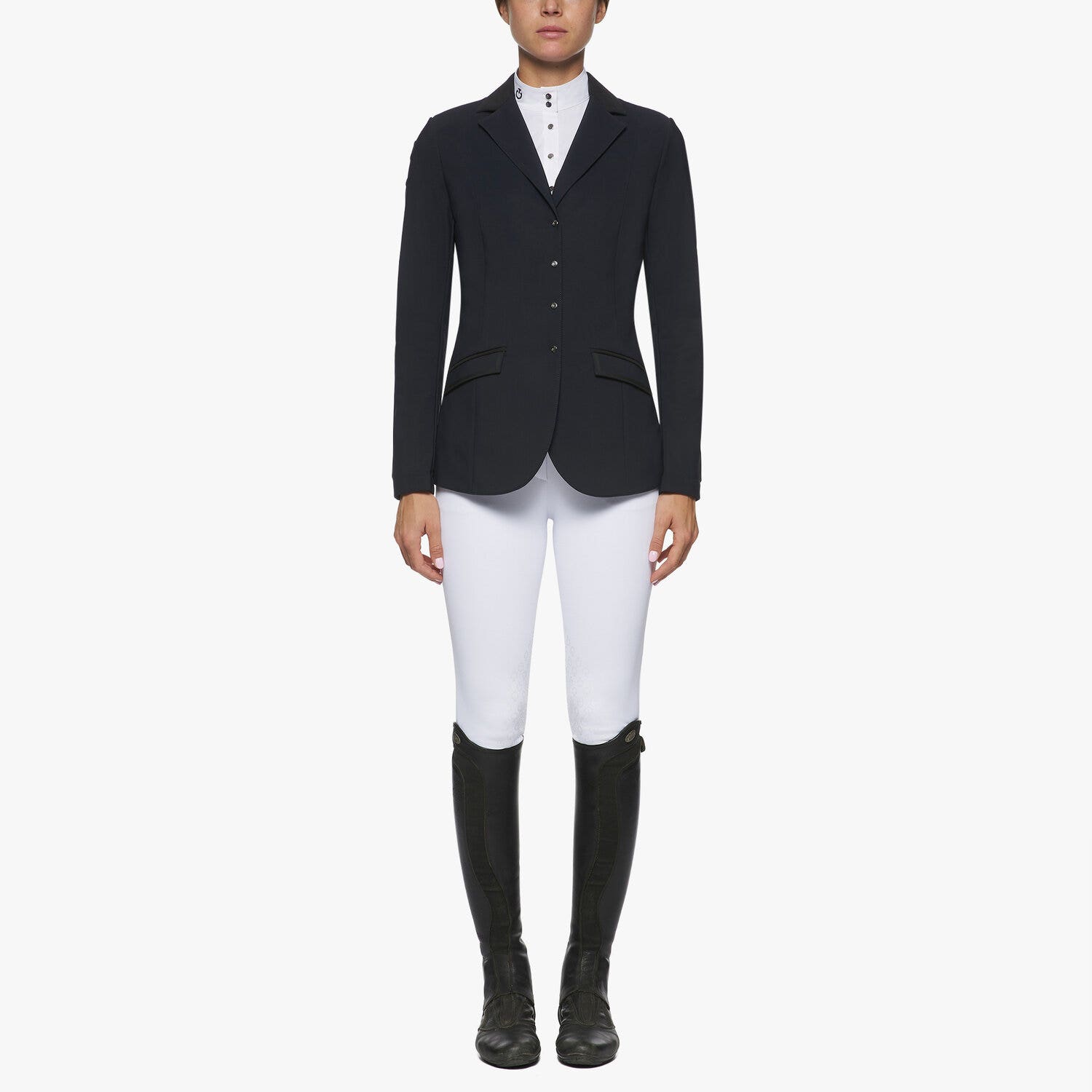 Cavalleria Toscana Women's zip riding jacket NAVY-1