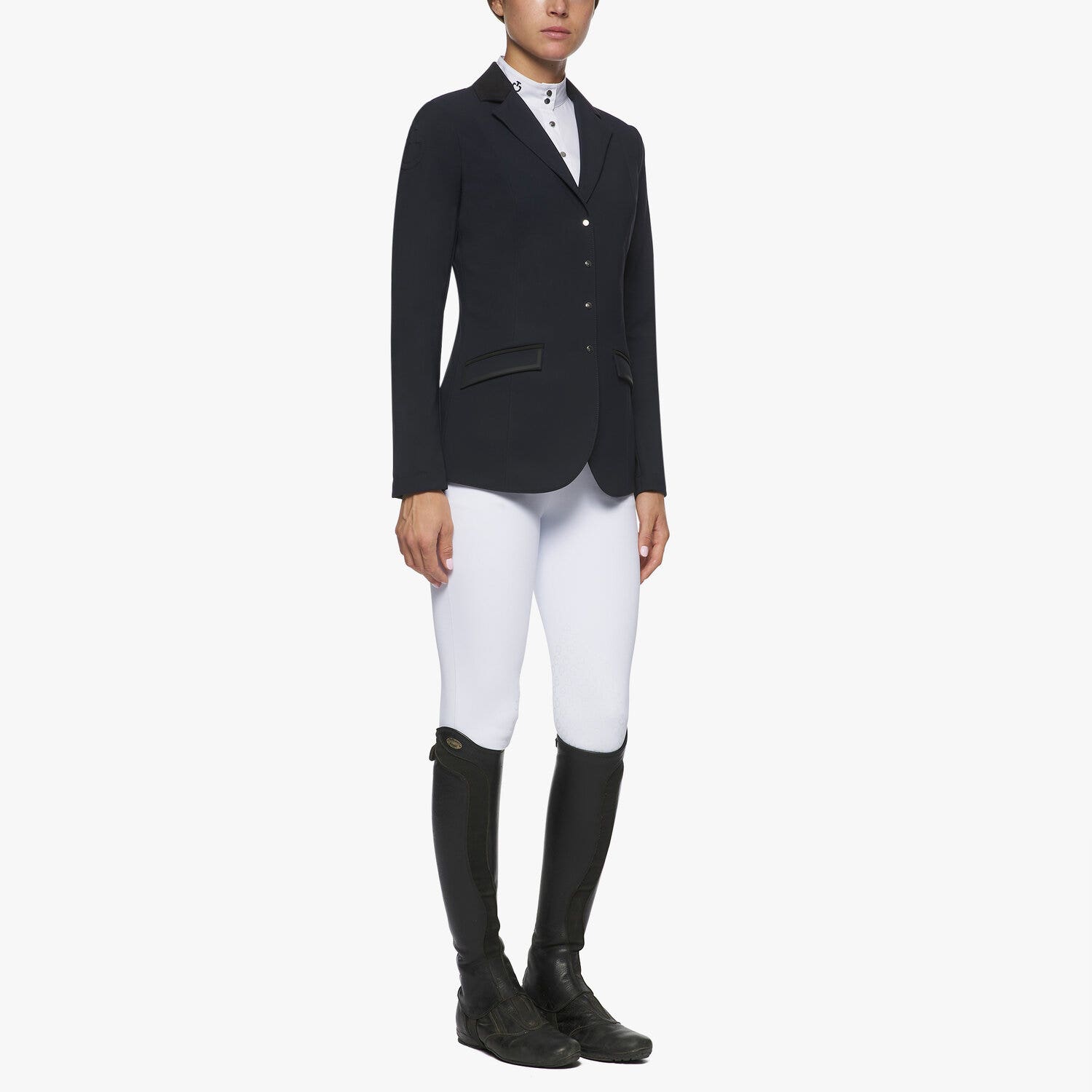 Cavalleria Toscana Women's zip riding jacket NAVY-2