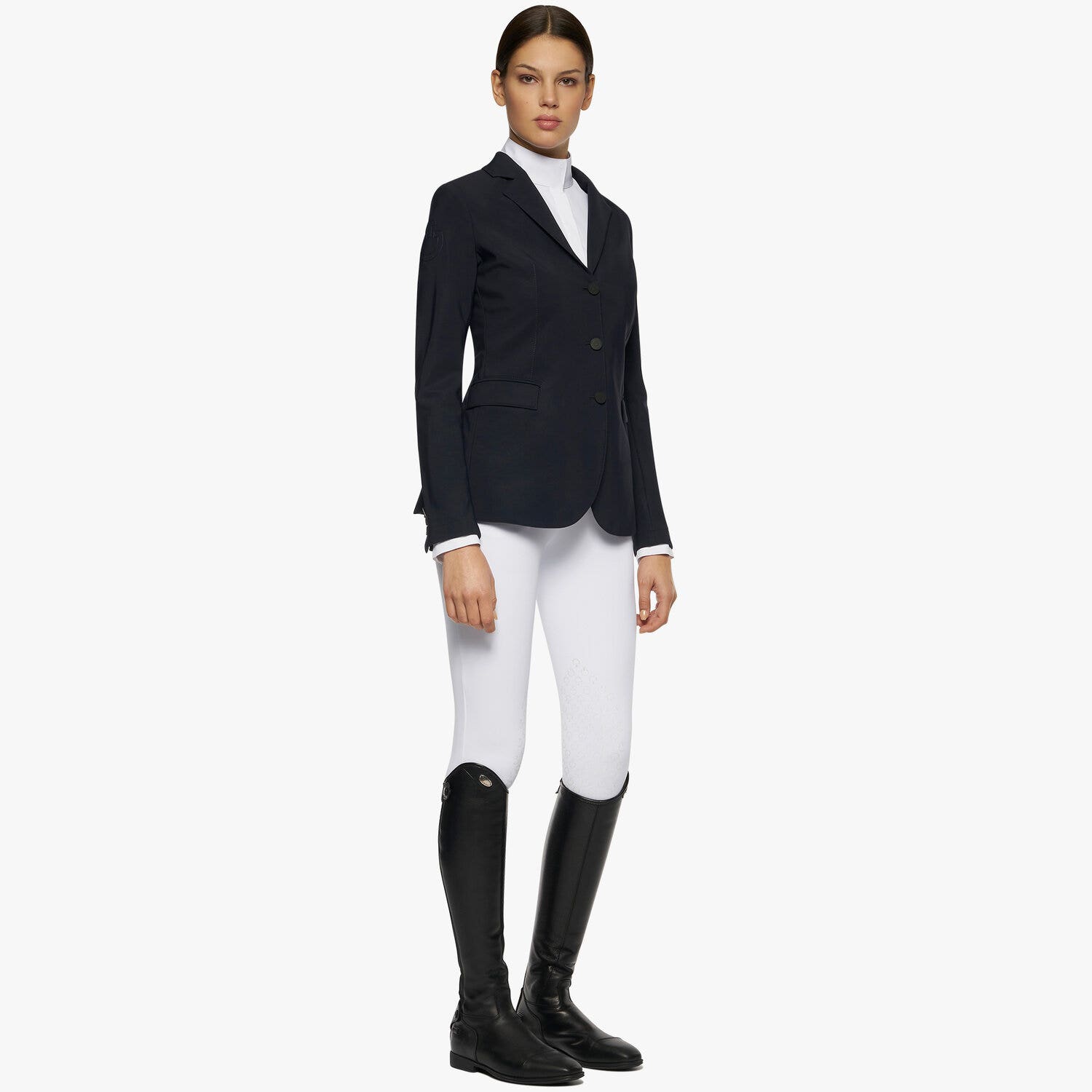 Cavalleria Toscana Women's jacket in jersey NAVY-2