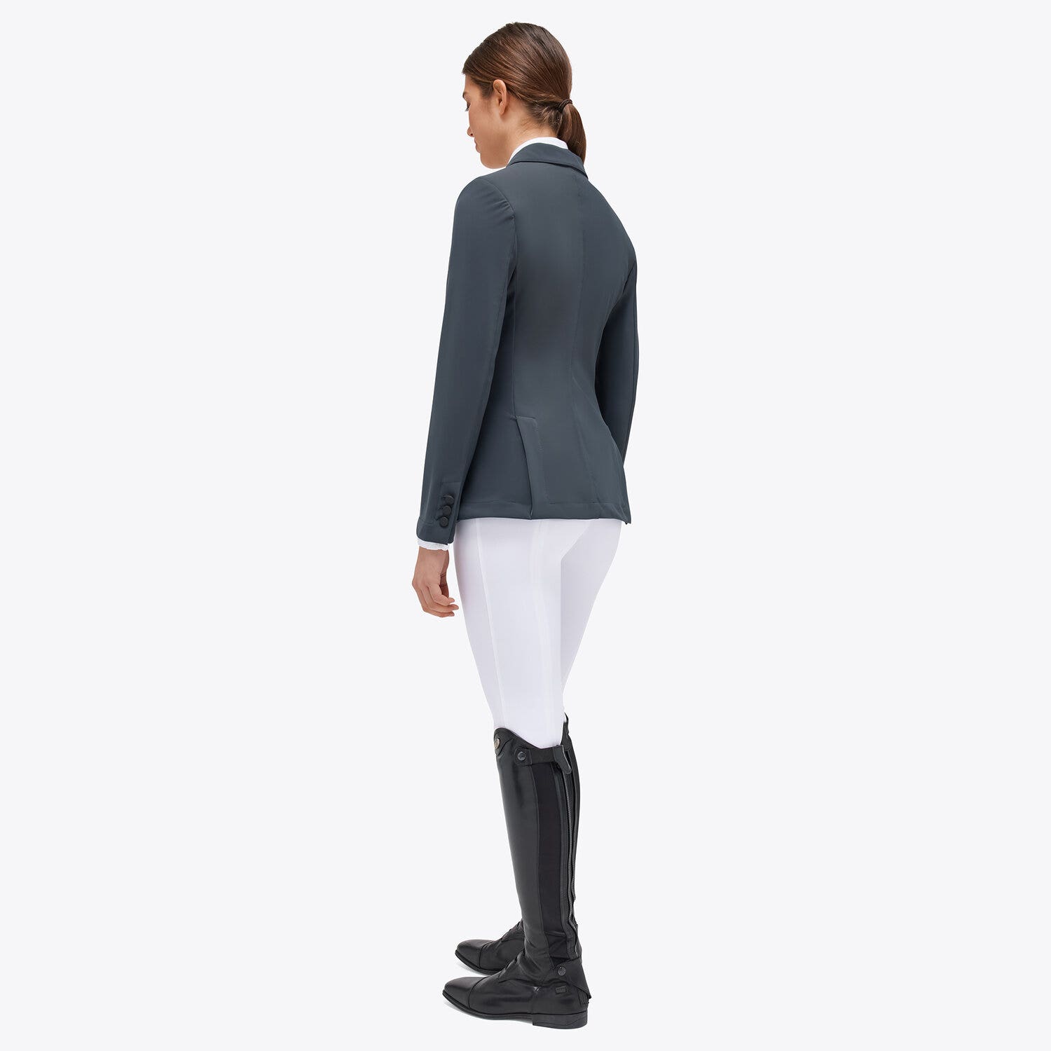 Cavalleria Toscana Women's jacket in jersey CHARCOAL GREY-2