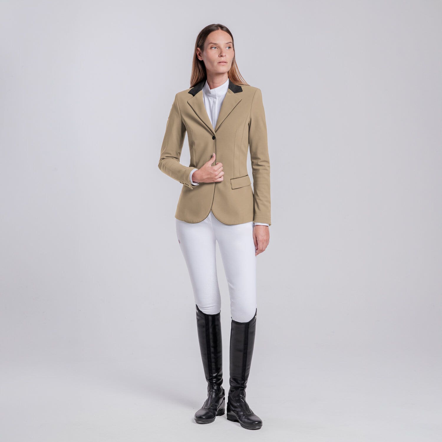 Cavalleria Toscana Women’s competition jacket with zip ALUMINUM-1
