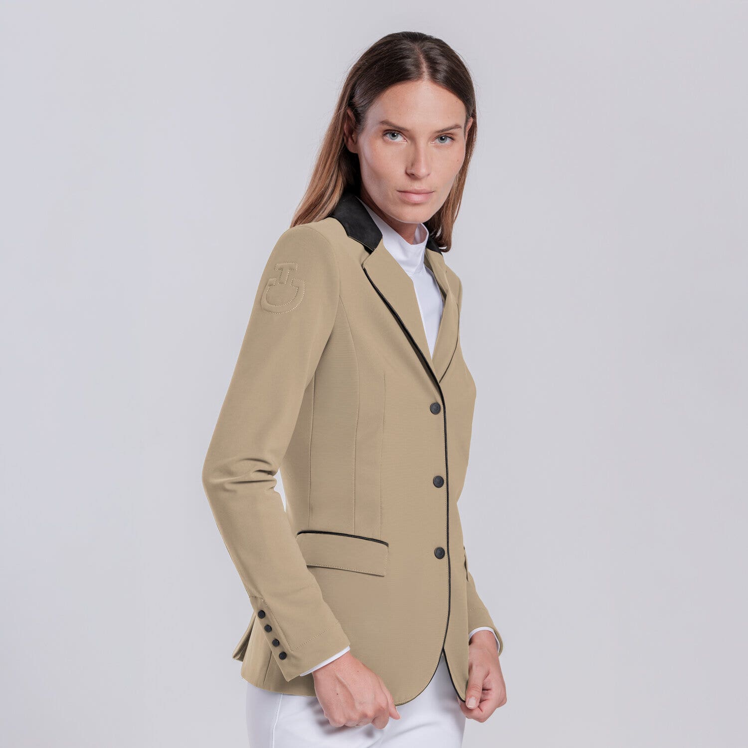 Cavalleria Toscana Women’s competition jacket with zip ALUMINUM-2