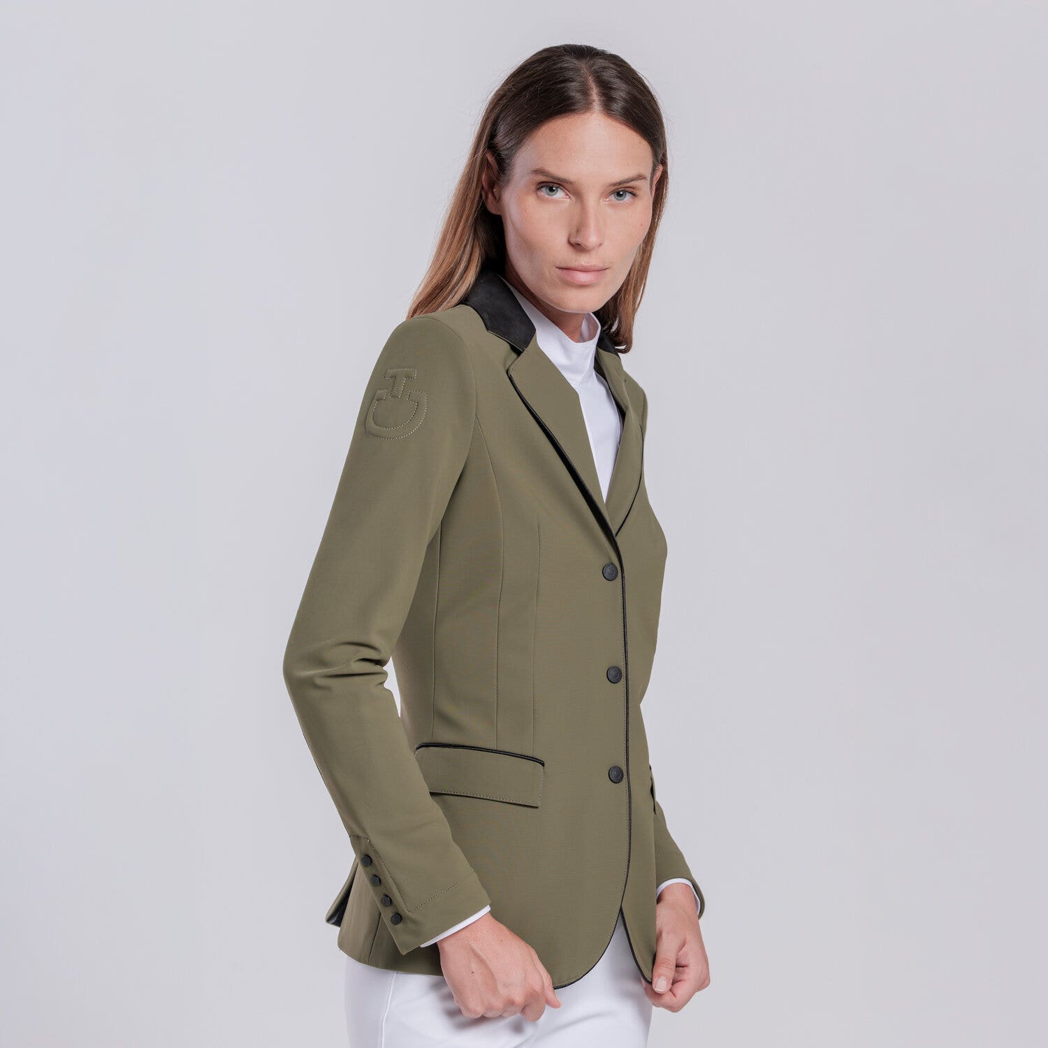 Cavalleria Toscana Women’s competition jacket with zip WINTER MOSS-2