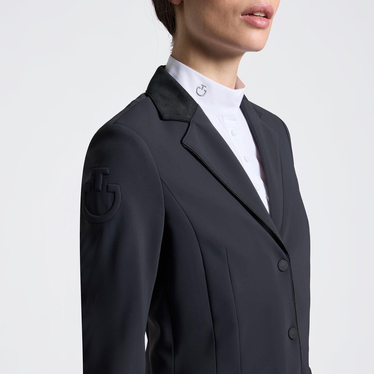 Cavalleria Toscana Cavalleria Toscana Women's Competition zip riding jacket CHARCOAL-3