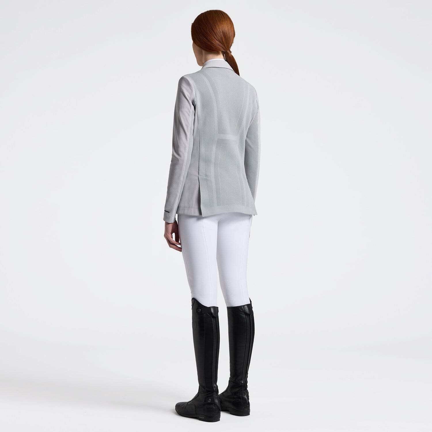 Cavalleria Toscana Cavalleria Toscana Revolution Women's perforated Competition jacket with zip LIGHT GREY-2