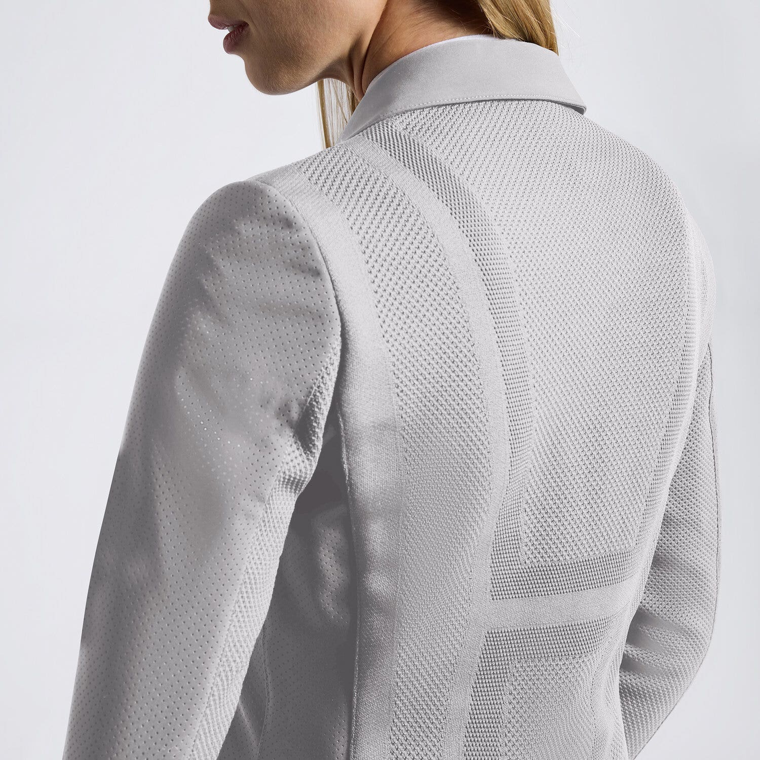 Cavalleria Toscana Cavalleria Toscana Revolution Women's perforated Competition jacket with zip LIGHT GREY-4