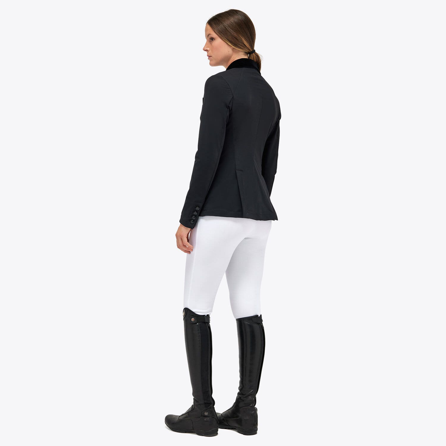 Cavalleria Toscana Women's competition riding jacket embroidery BLACK-4