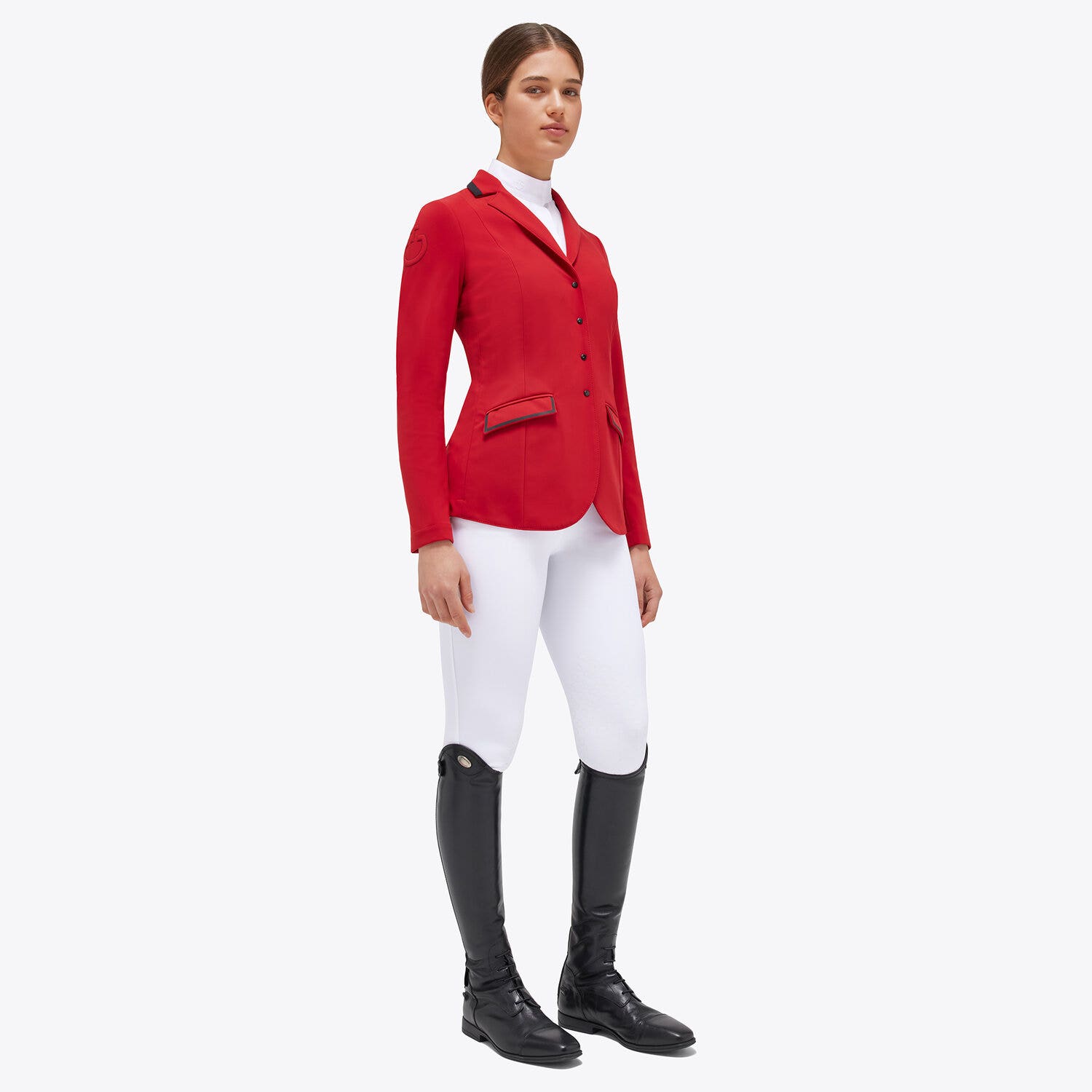 Cavalleria Toscana Women's competition riding jacket embroidery RED-1