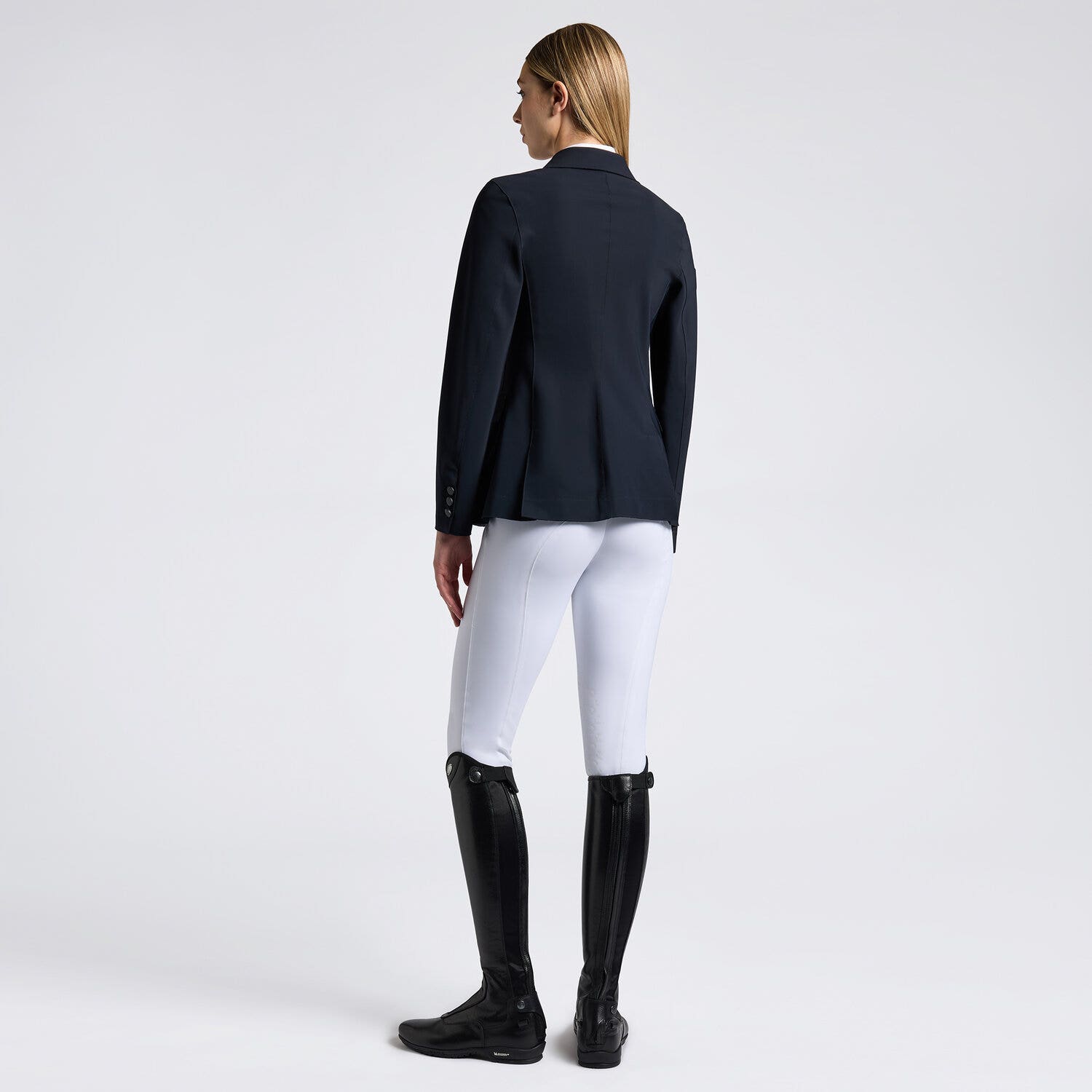 Cavalleria Toscana Cavalleria Toscana Women's Raw Cut Competition Jacket with buttons NAVY-2