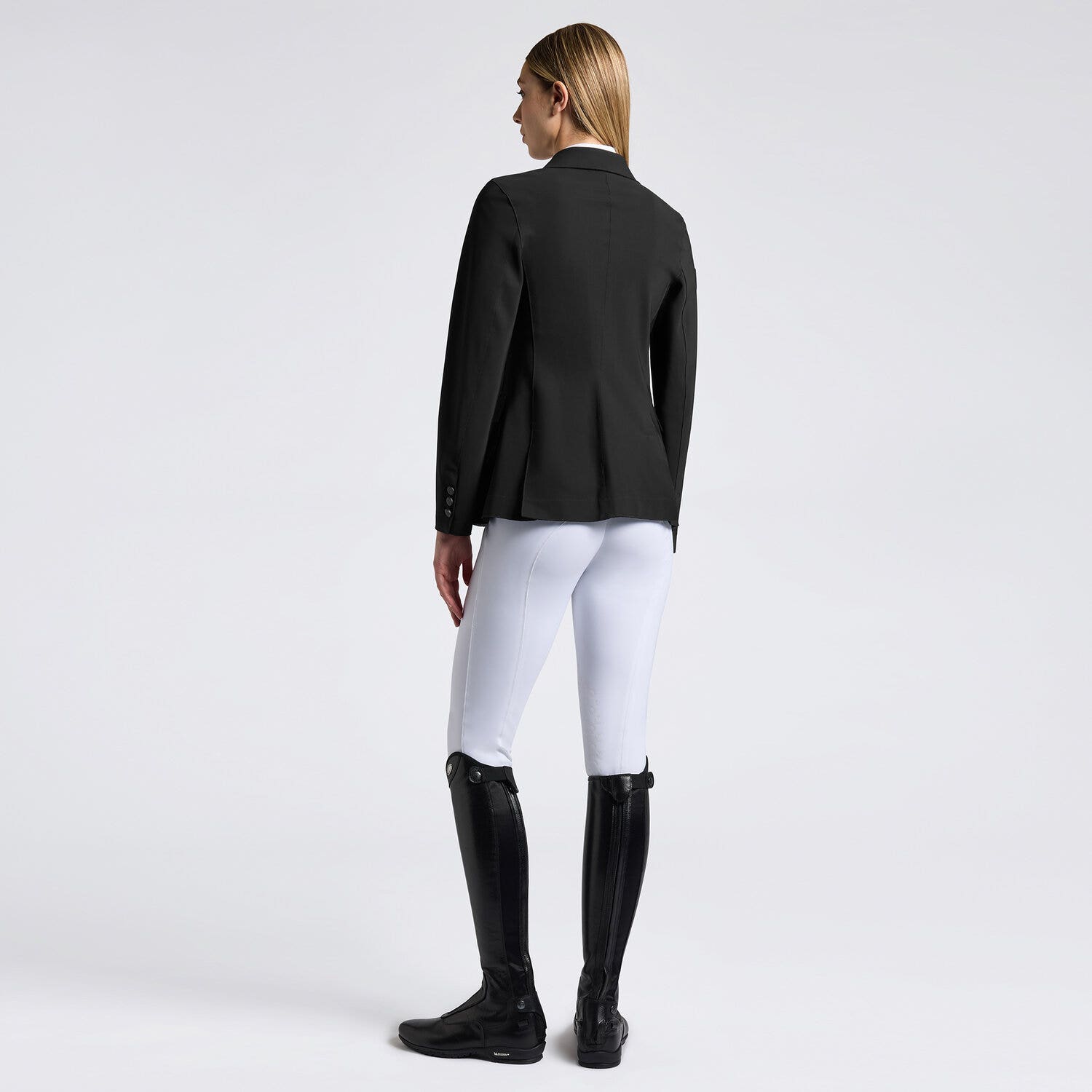 Cavalleria Toscana Cavalleria Toscana Women's Raw Cut Competition Jacket with buttons BLACK-2