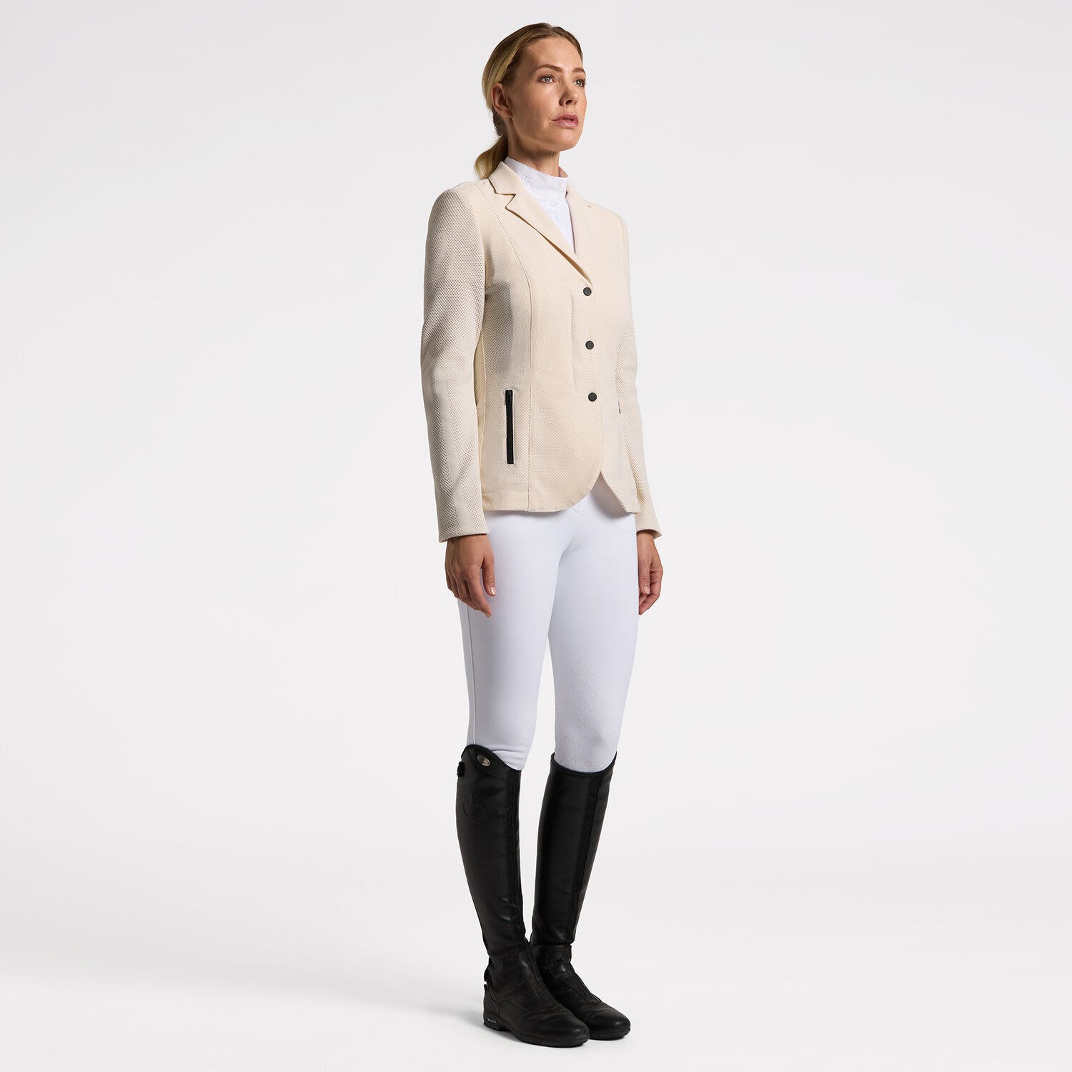 Cavalleria Toscana Women's Perforated with Zip Riding Jacket | Cavalleria Toscana BRICH-1