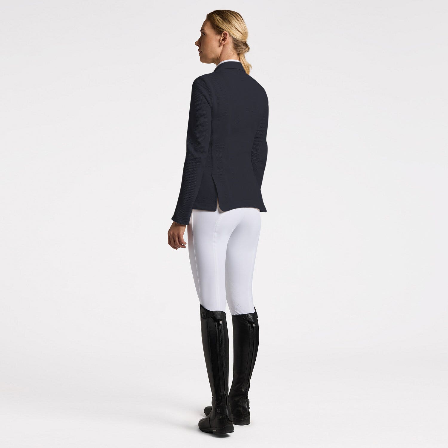 Cavalleria Toscana Women's Perforated with Zip Riding Jacket | Cavalleria Toscana NAVY-2