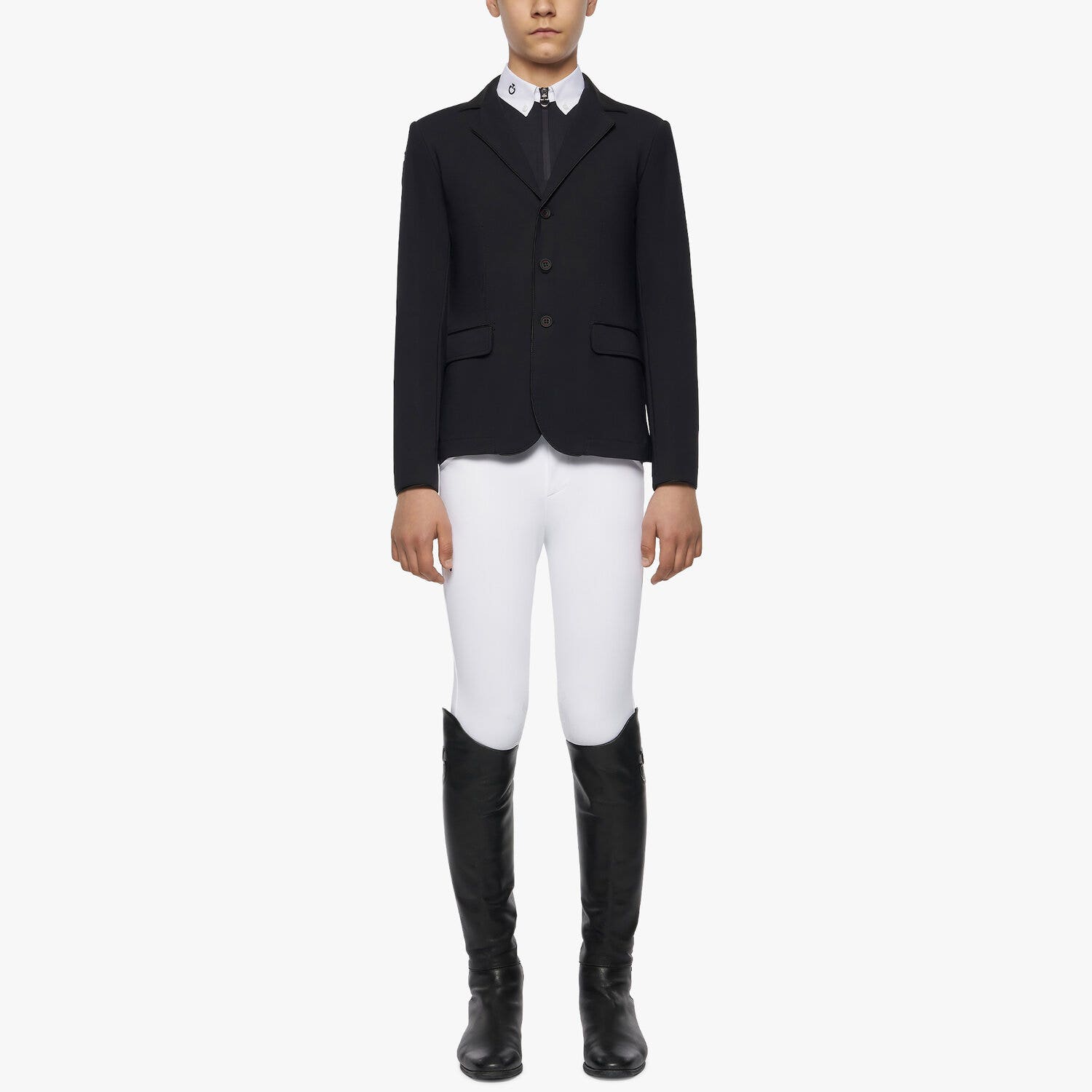 Cavalleria Toscana Boy's competition riding jacket. BLACK-1
