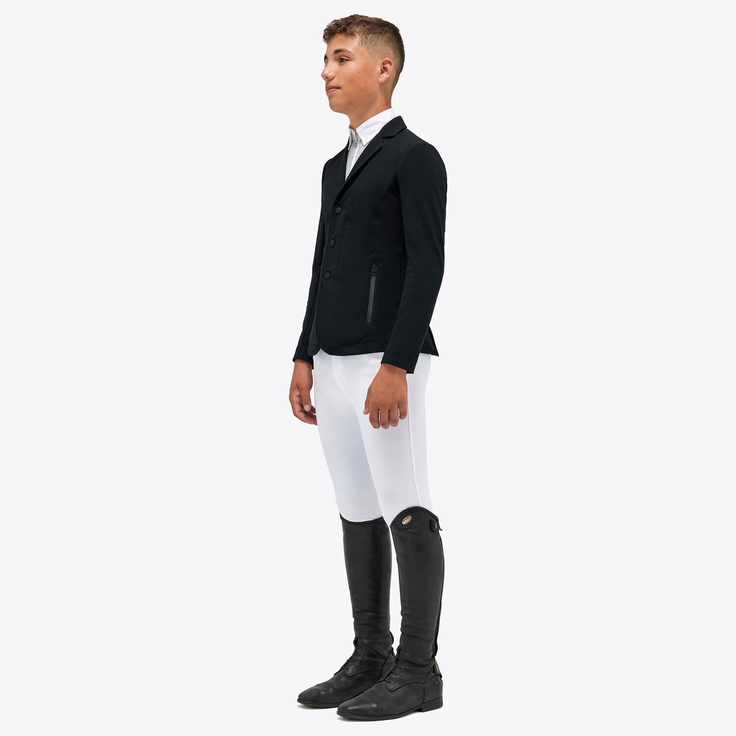 Cavalleria Toscana Boys’ jersey show coat BLACK-2