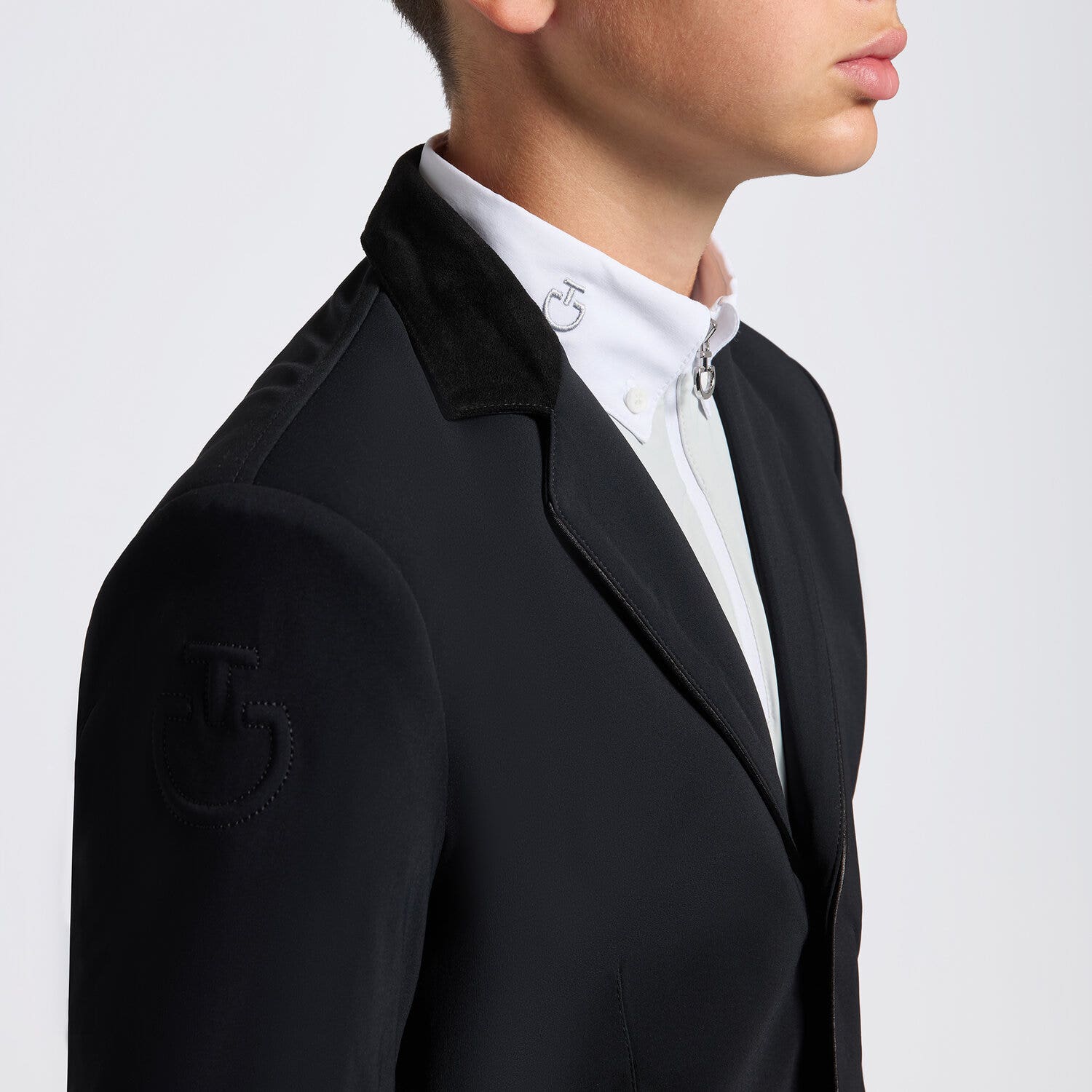 Cavalleria Toscana GP Boy's Zip Competition Jacket BLACK-3