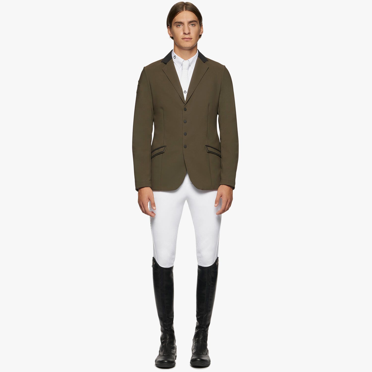 Cavalleria Toscana Men's lightweight riding jacket MILITARY GREEN-1